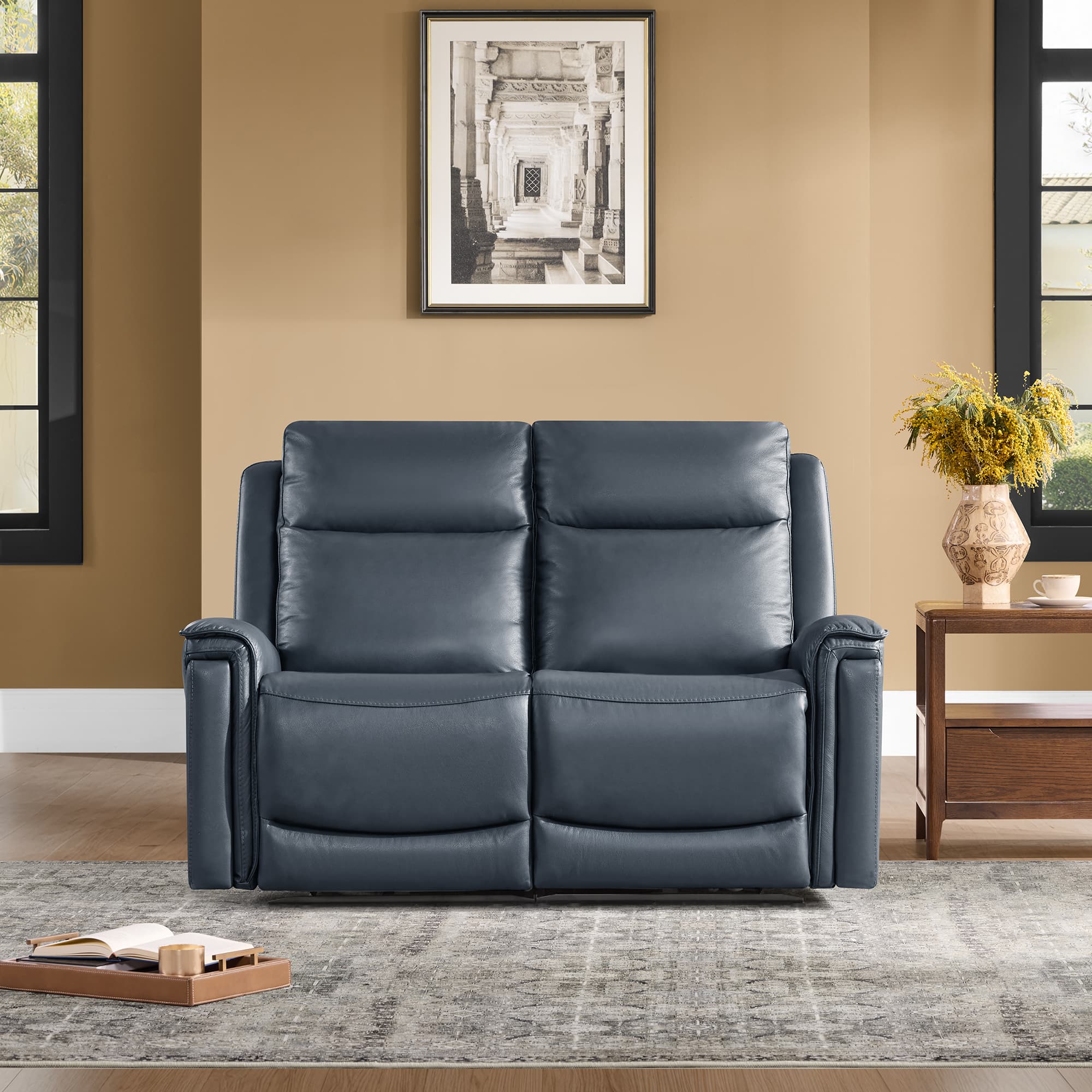 Leif Modern Top-Grain Leather Super Zero Gravity Reclining Sofa - Image 26