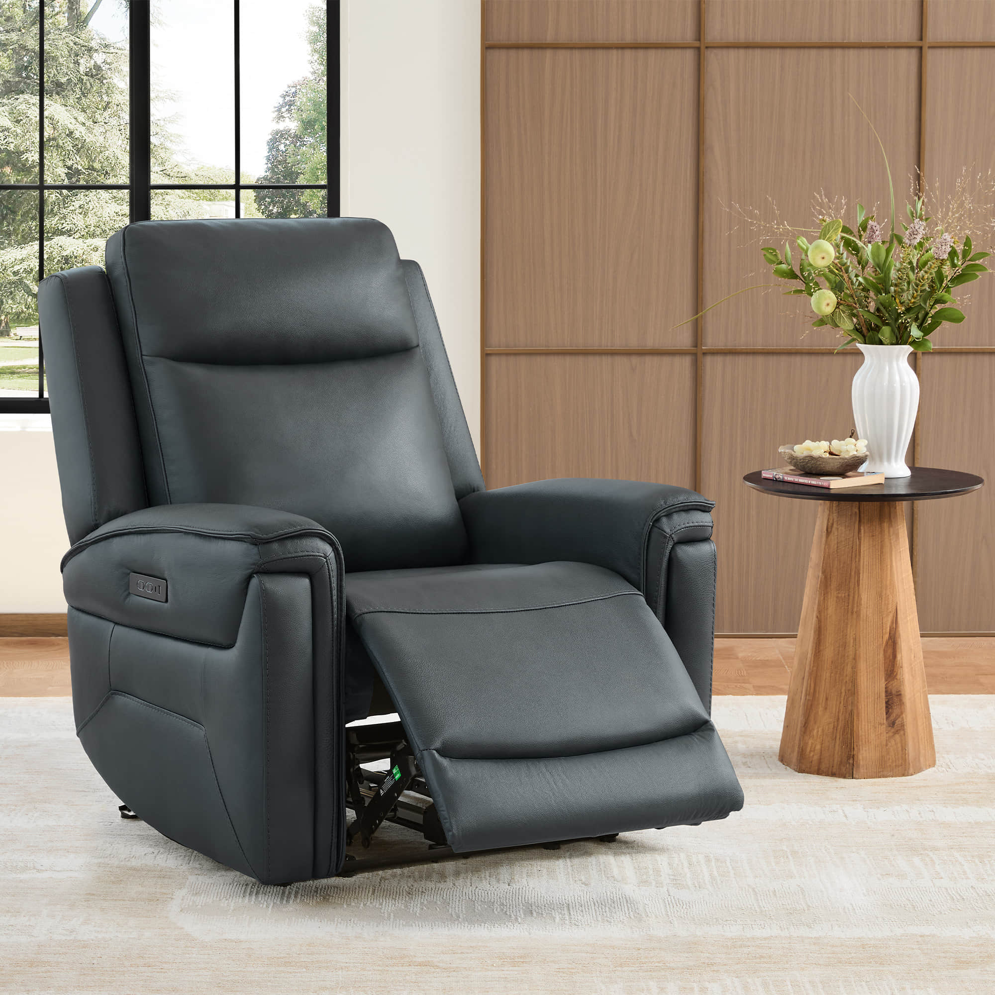 Leif Super Zero Gravity Power Leather Recliner - Image 23