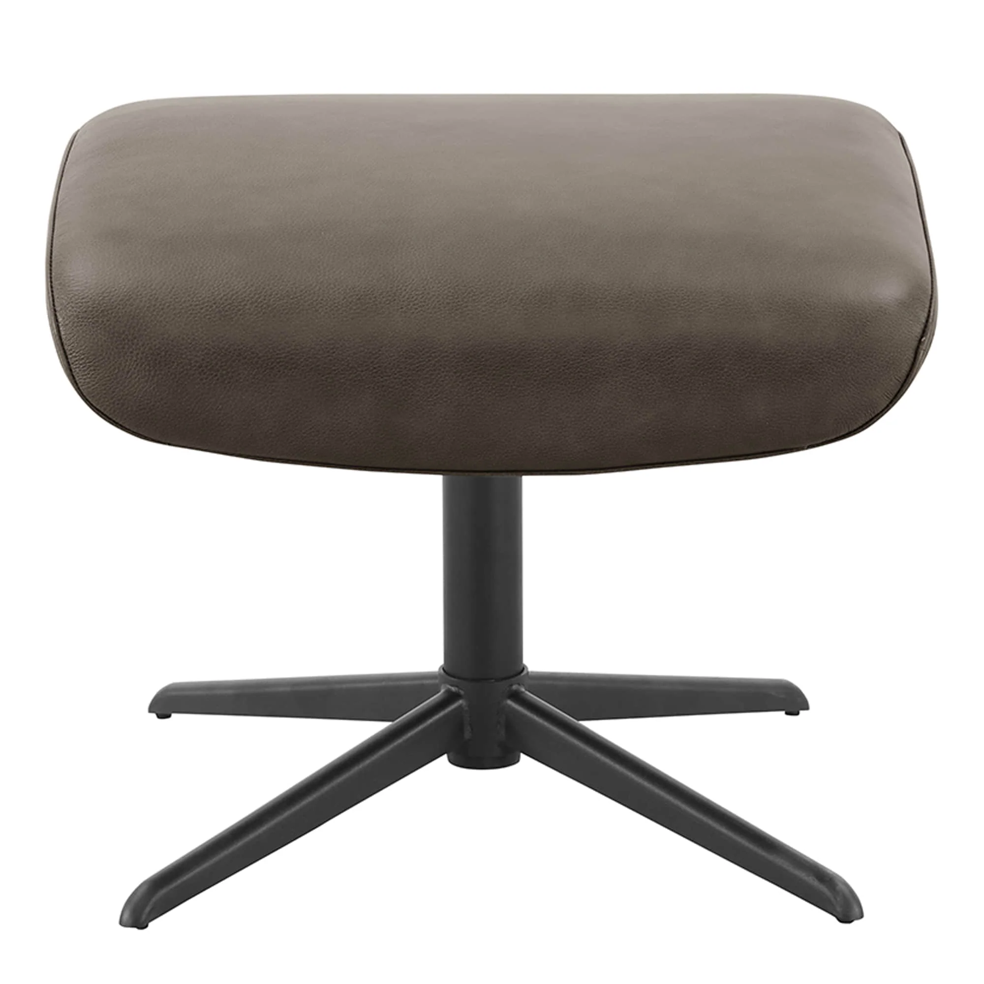 Leslie Genuine Leather Swivel Reclining Chair & Ottoman - Image 20