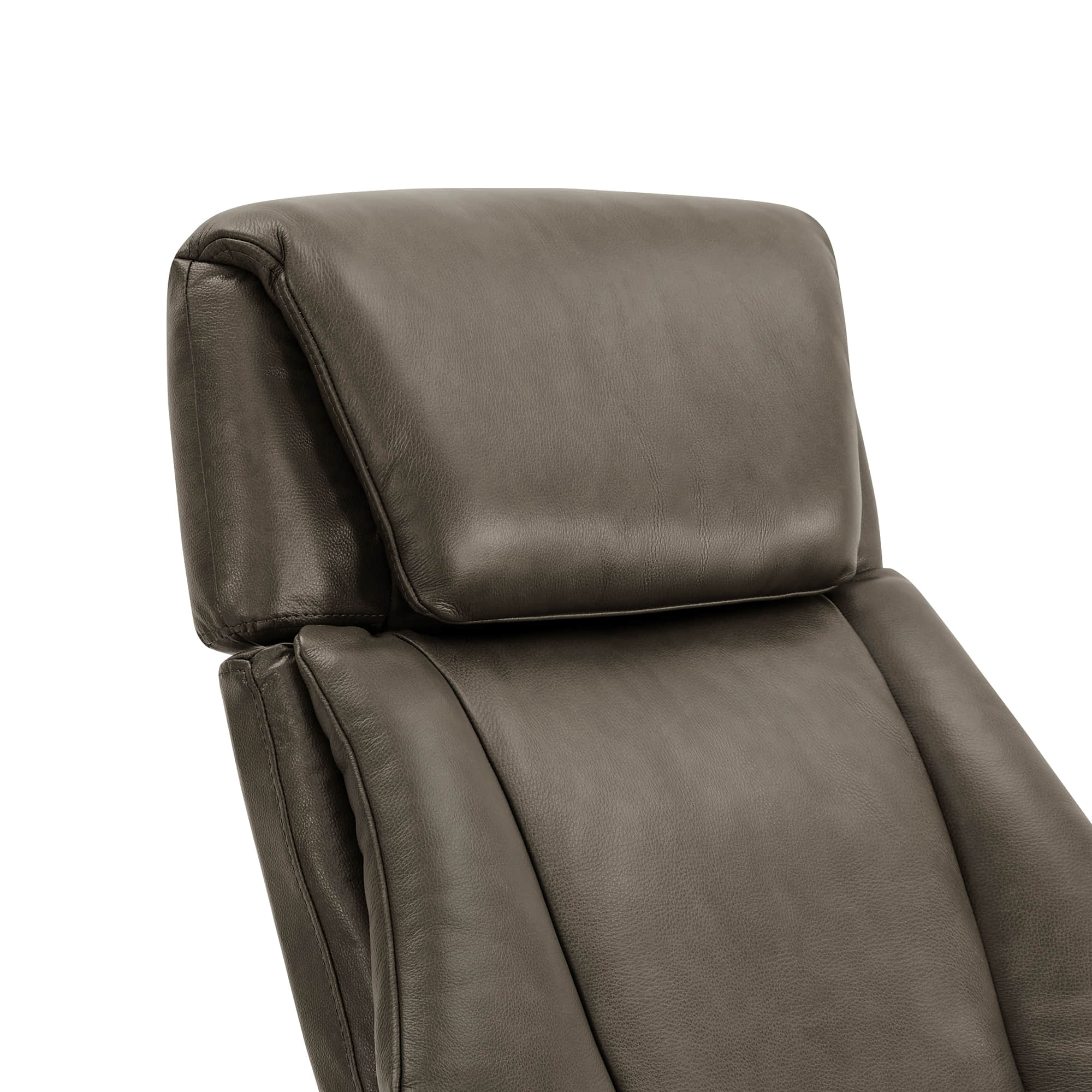 Leslie Genuine Leather Swivel Reclining Chair & Ottoman - Image 41