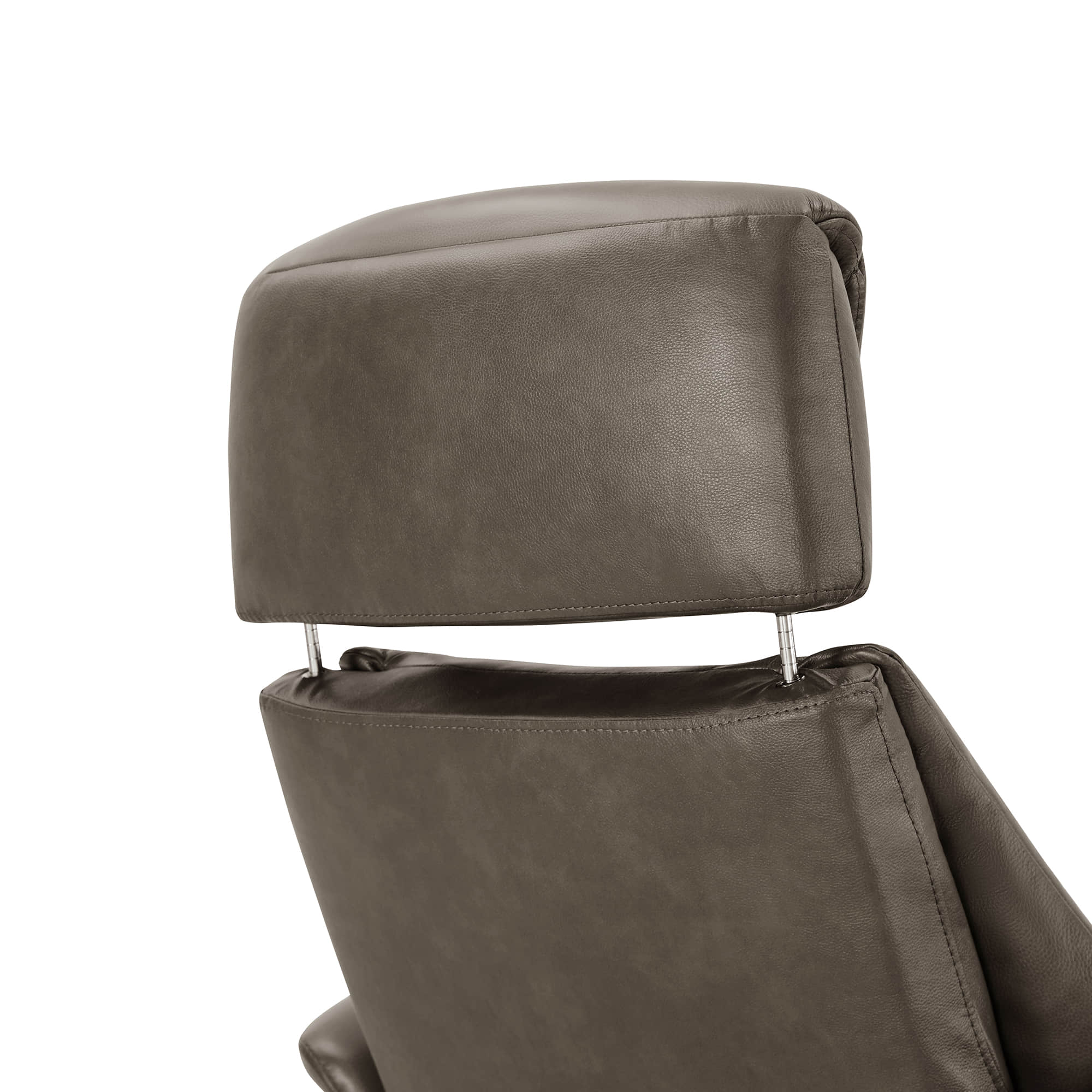 Leslie Genuine Leather Swivel Reclining Chair & Ottoman - Image 43