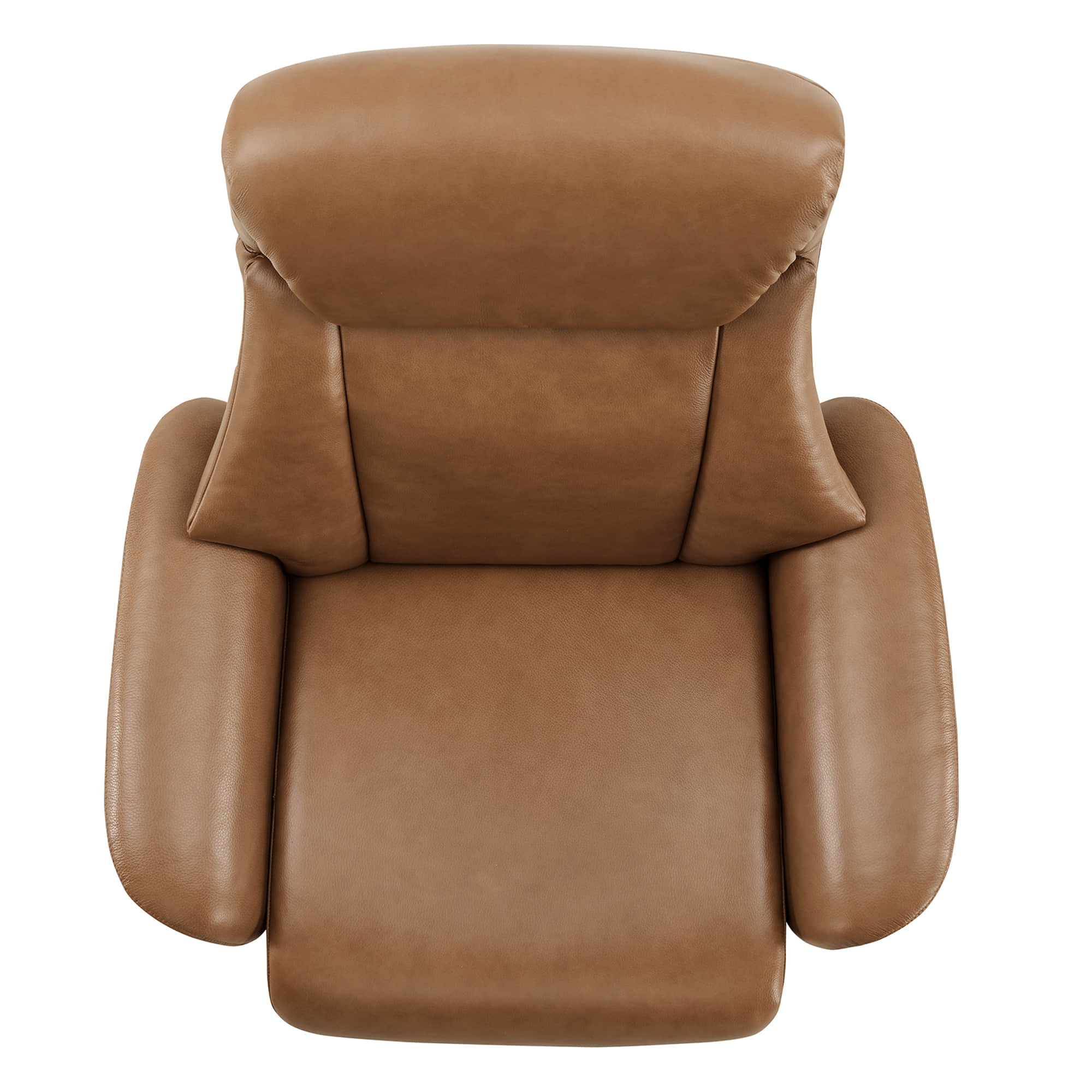 Leslie Genuine Leather Swivel Reclining Chair & Ottoman - Image 50