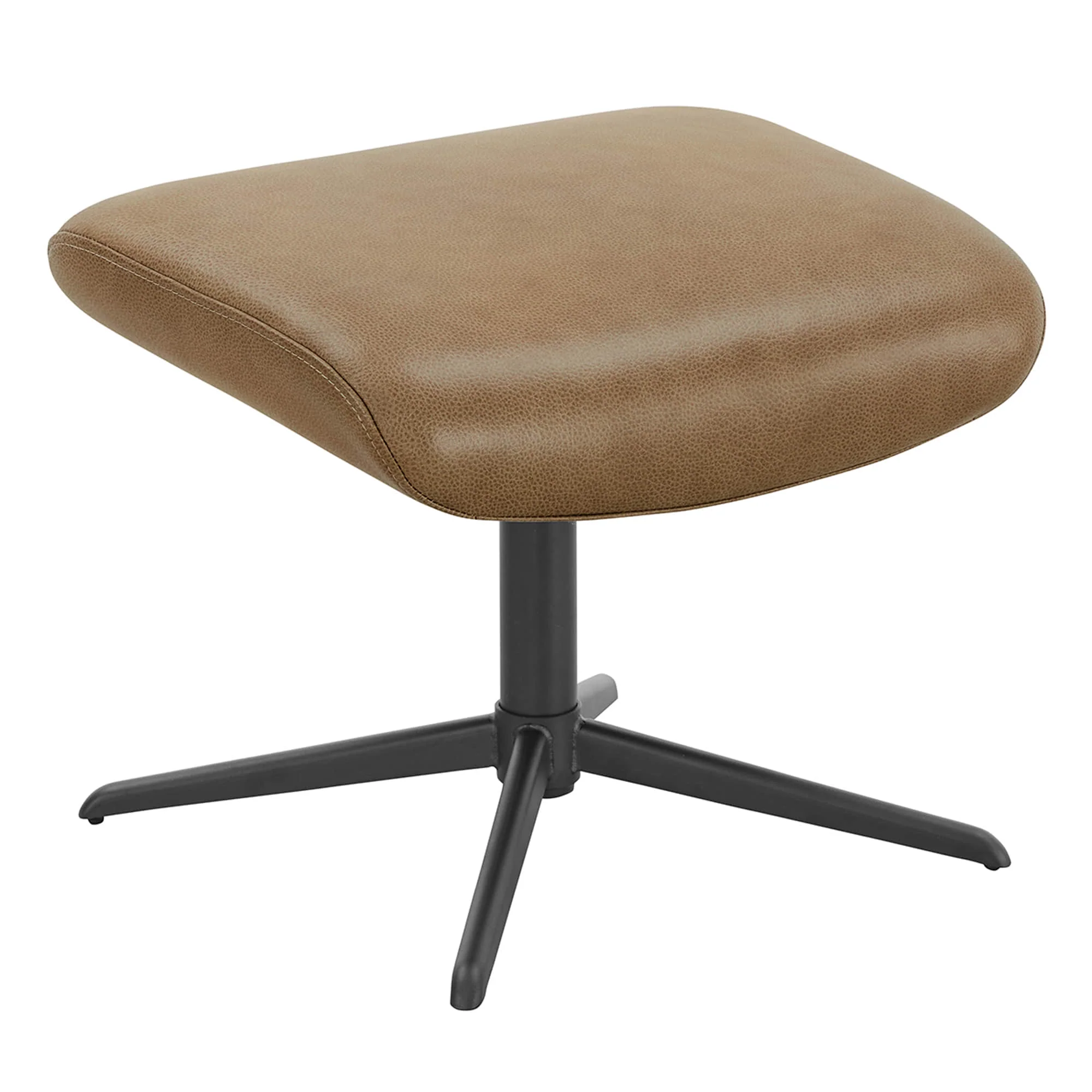 Leslie Genuine Leather Swivel Reclining Chair & Ottoman - Image 64