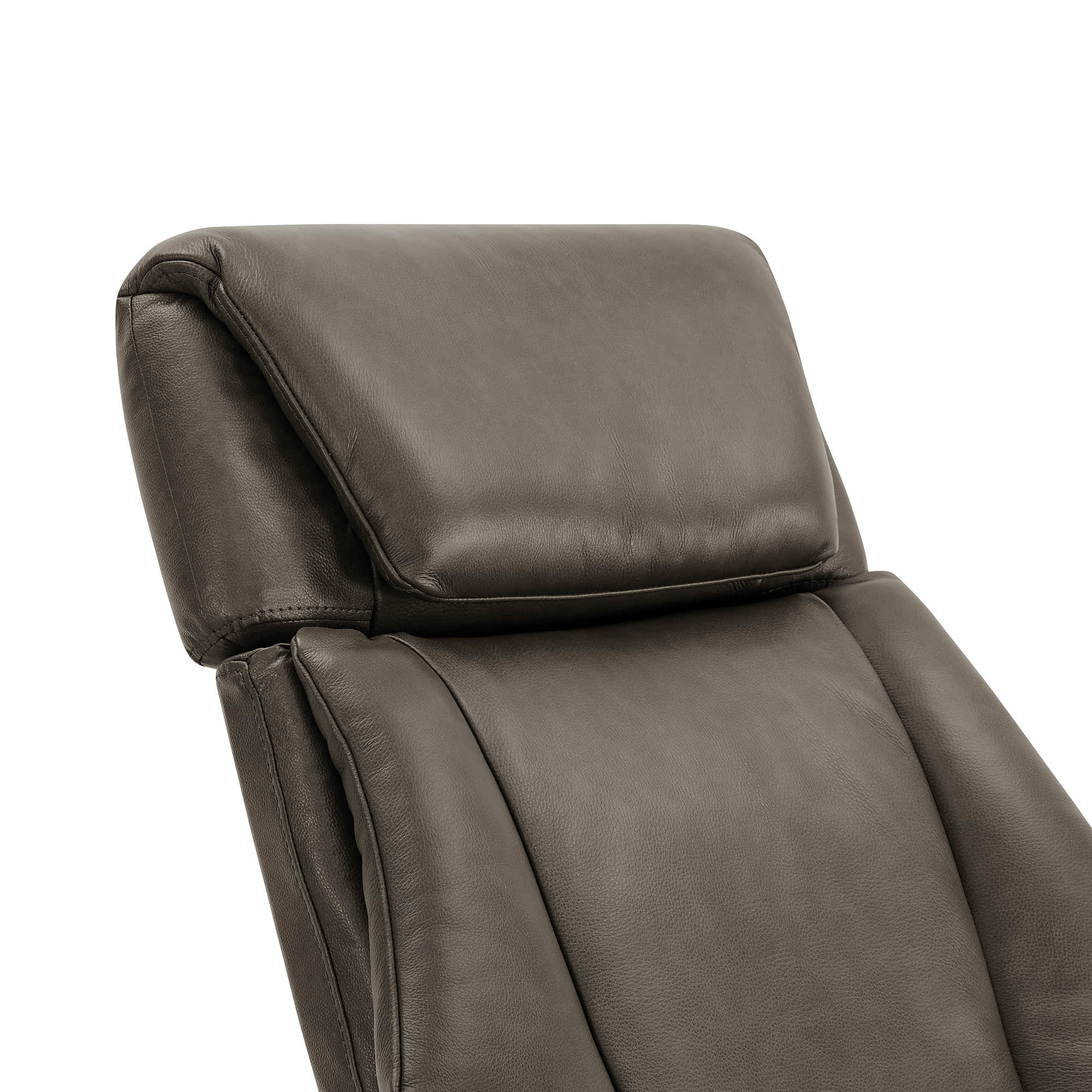 Leslie Genuine Leather Swivel Reclining Chair & Ottoman - Image 66