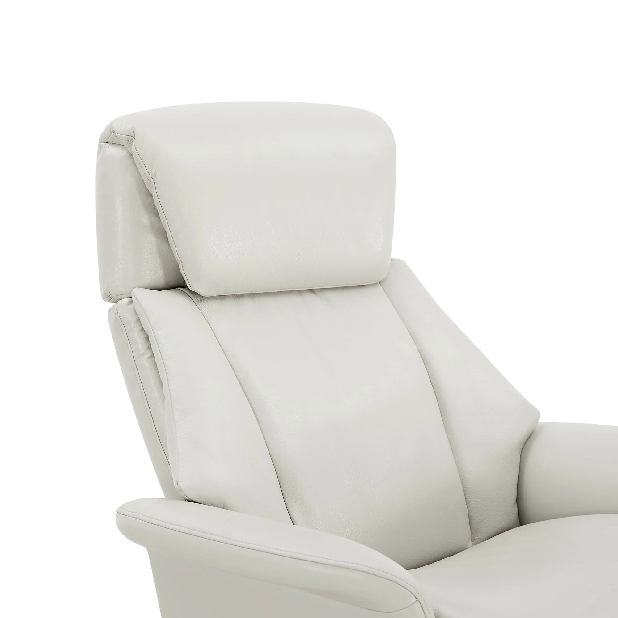 Leslie Genuine Leather Swivel Reclining Chair & Ottoman - Image 83