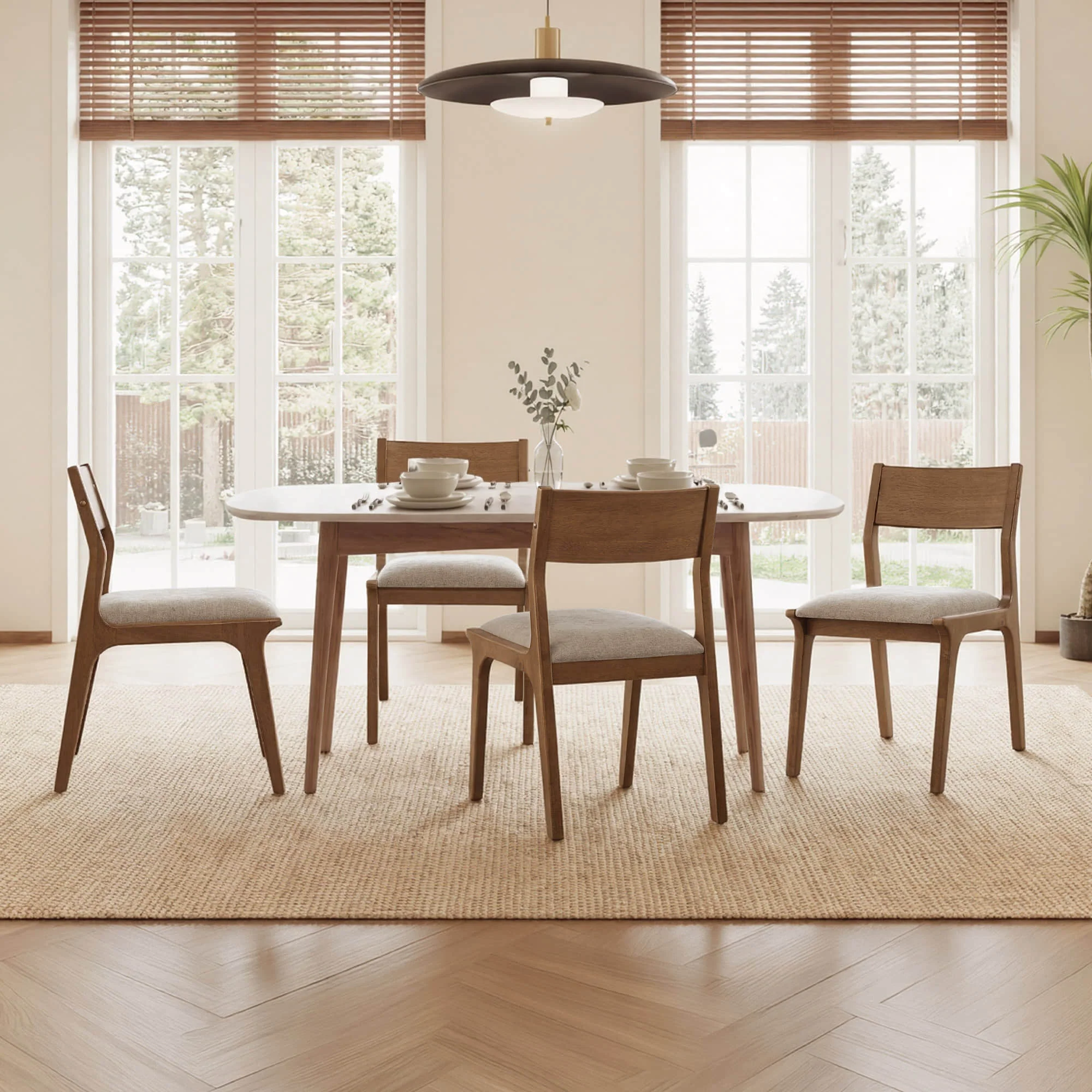 Levi Modern Solid Wood Upholstered Dining Chair (Set of 2) - Image 11