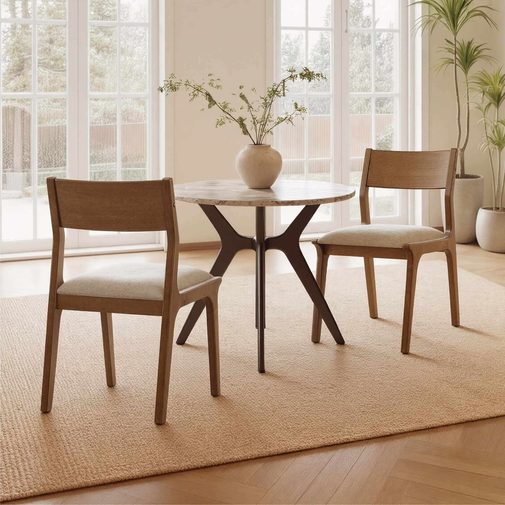 Levi Modern Solid Wood Upholstered Dining Chair (Set of 2) - Image 12
