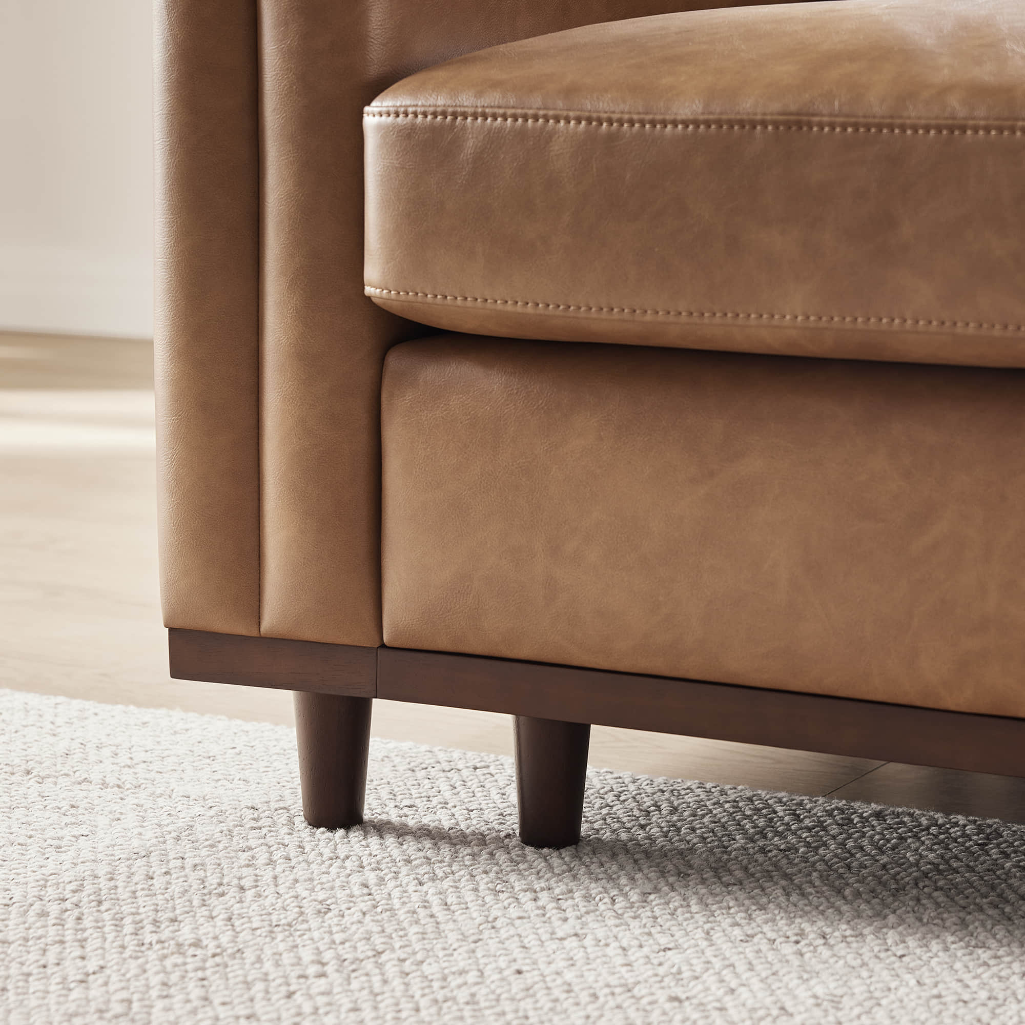 Liam 2-Piece Overstuffed Feather Wood Base Sectional Sofa - Image 21