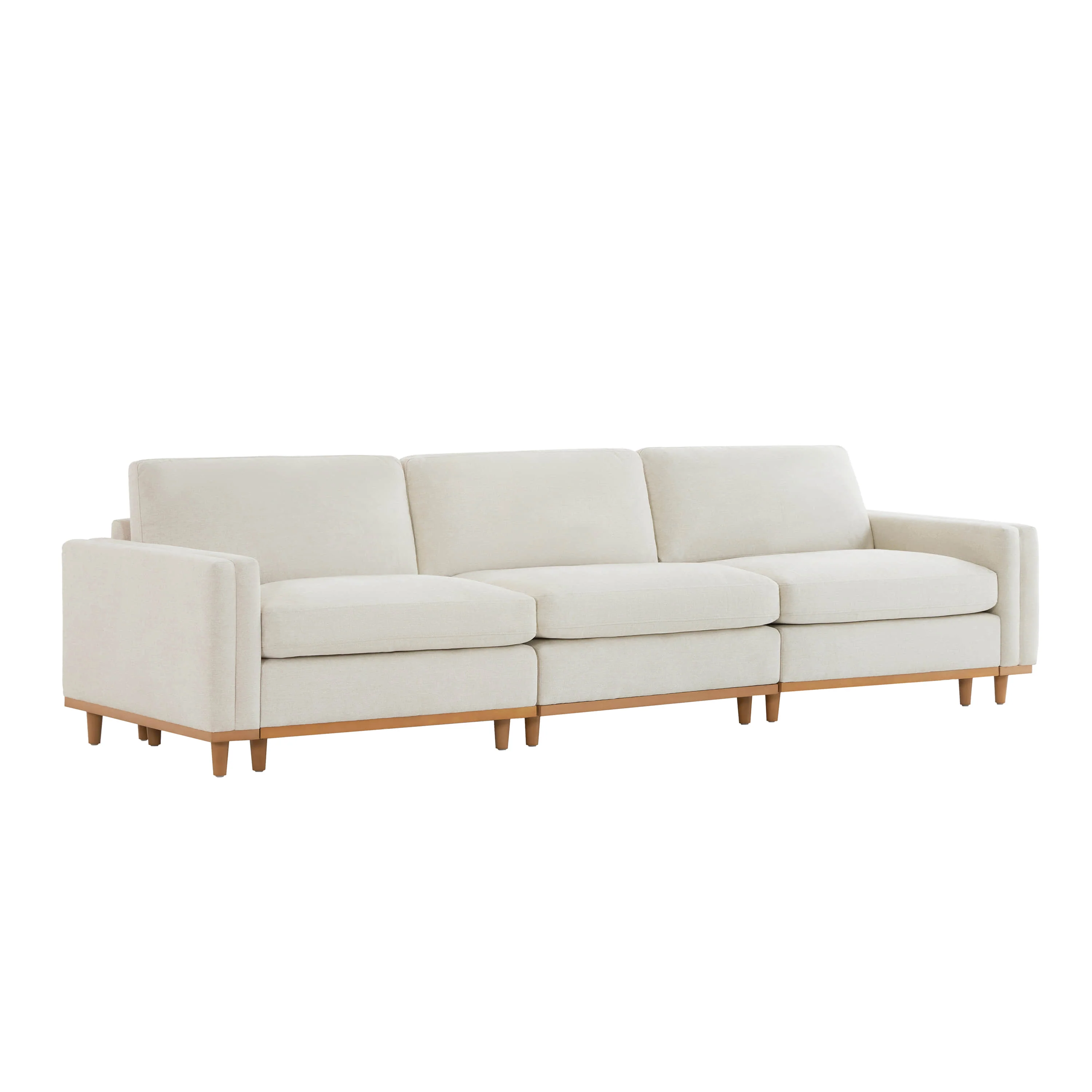 Liam 3-Piece Overstuffed Feather Wood Base Sectional Sofa - Image 11