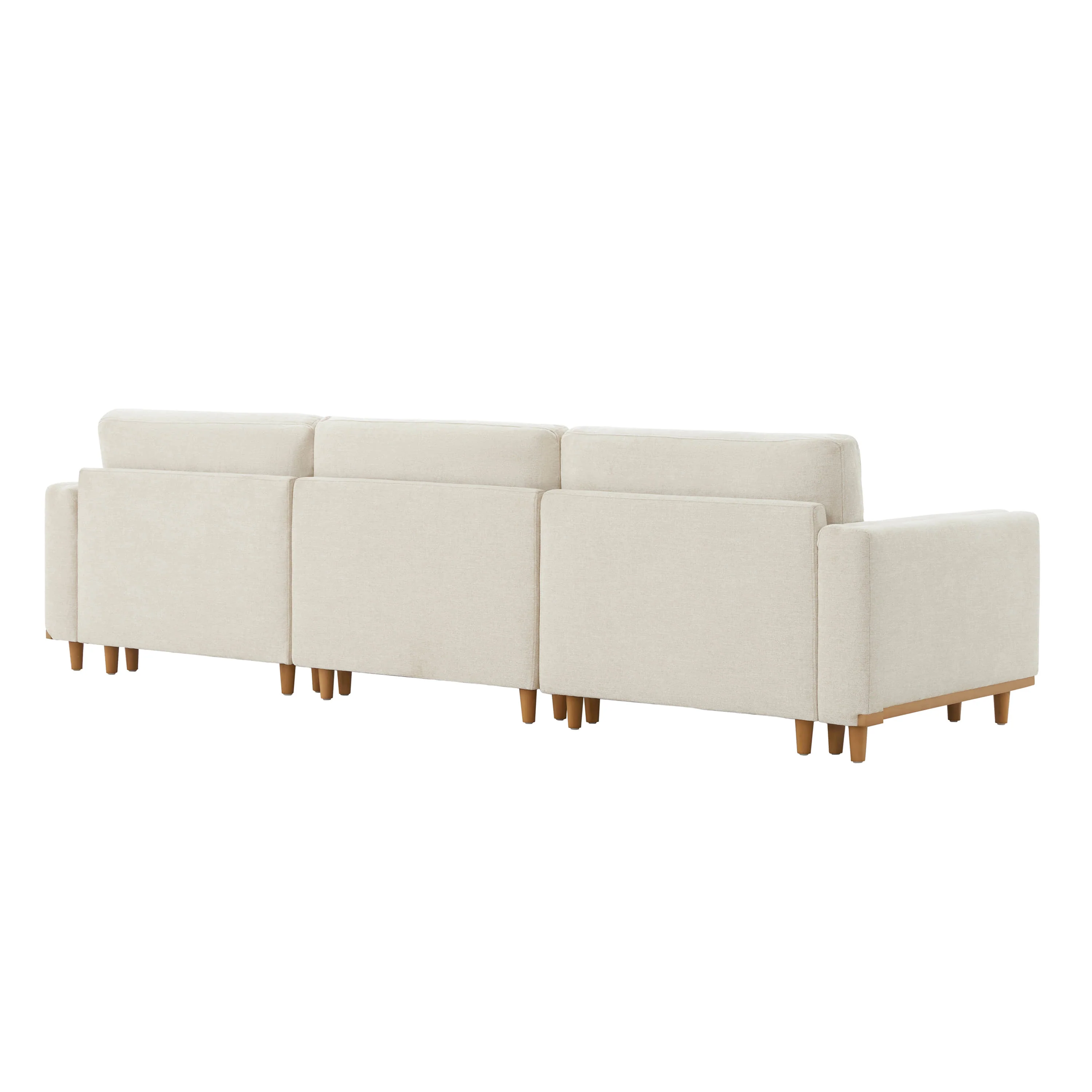 Liam 3-Piece Overstuffed Feather Wood Base Sectional Sofa - Image 13