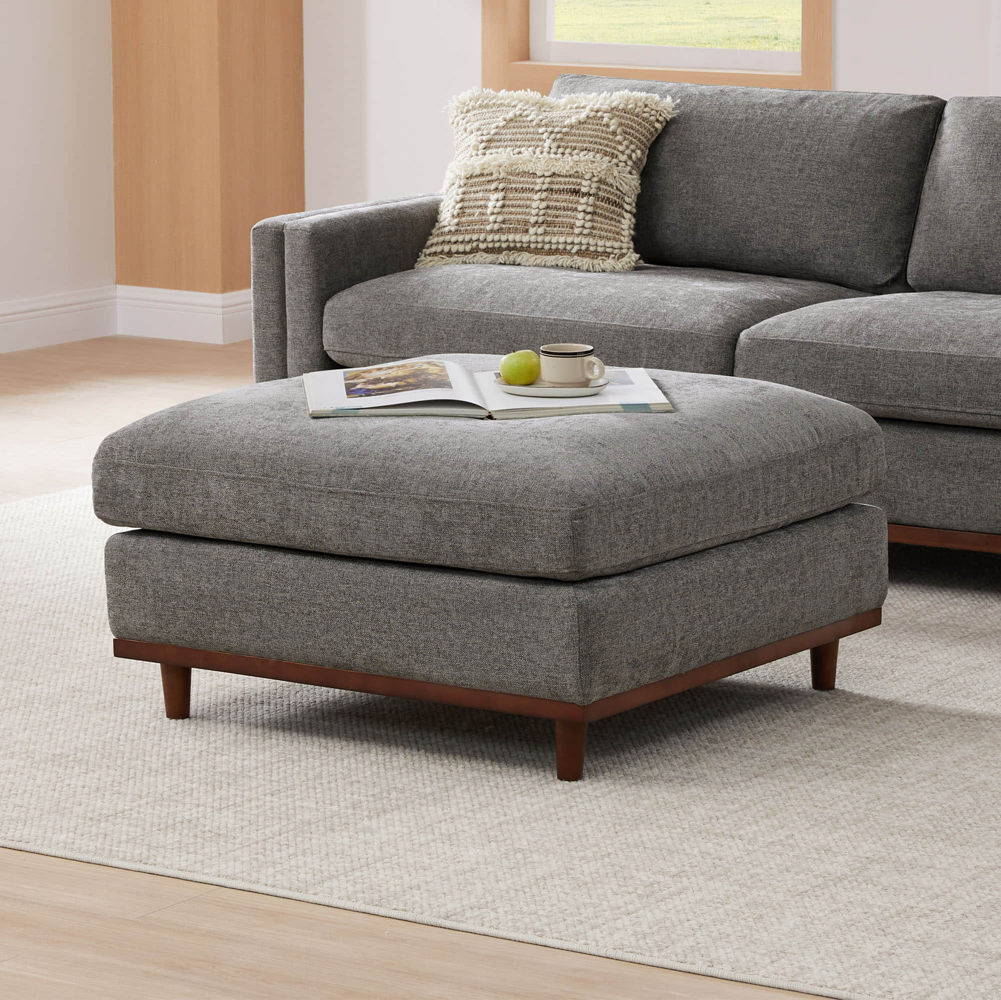 Liam 3-Piece Overstuffed Feather Wood Base Sectional Sofa - Image 27