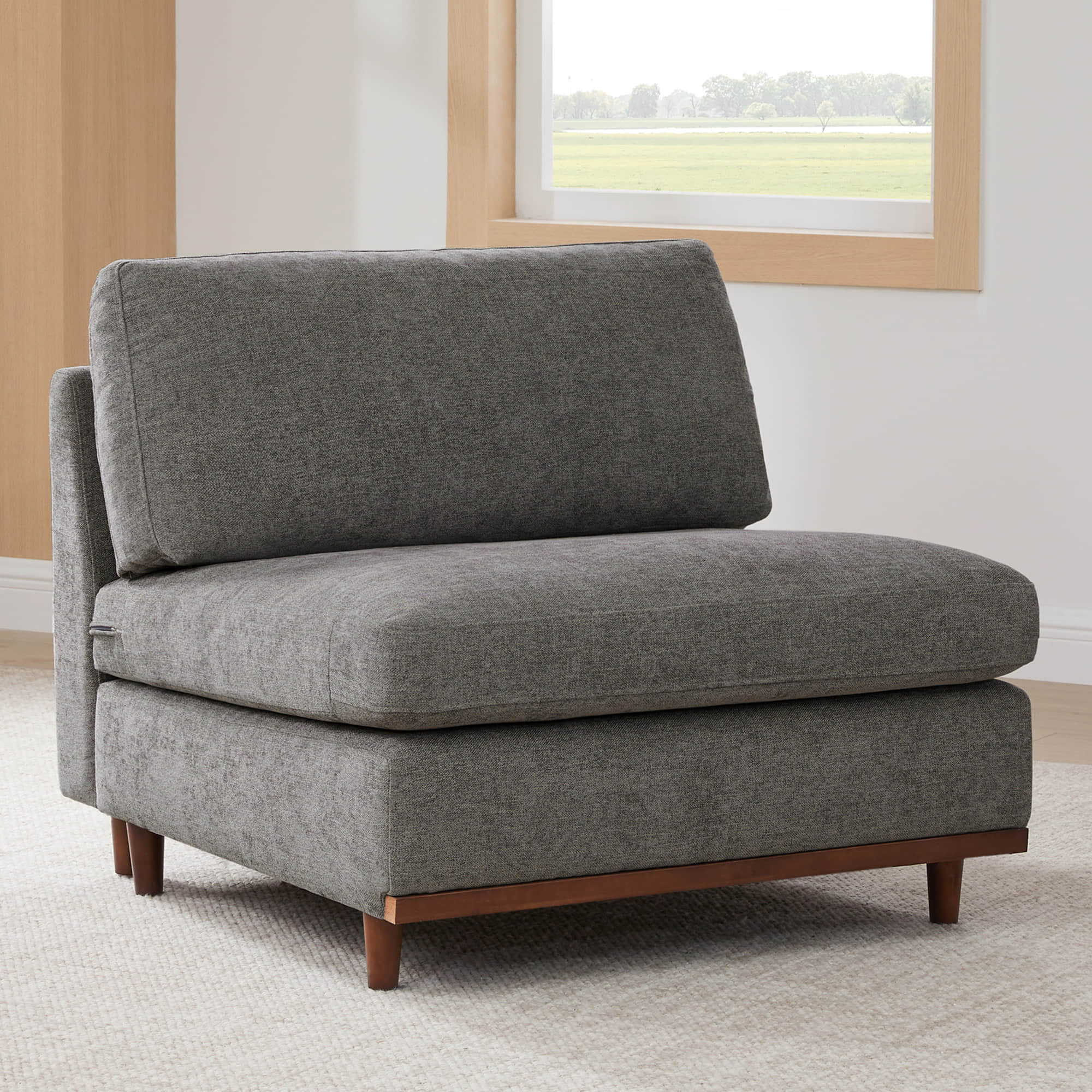 Liam 3-Piece Overstuffed Feather Wood Base Sectional Sofa - Image 28