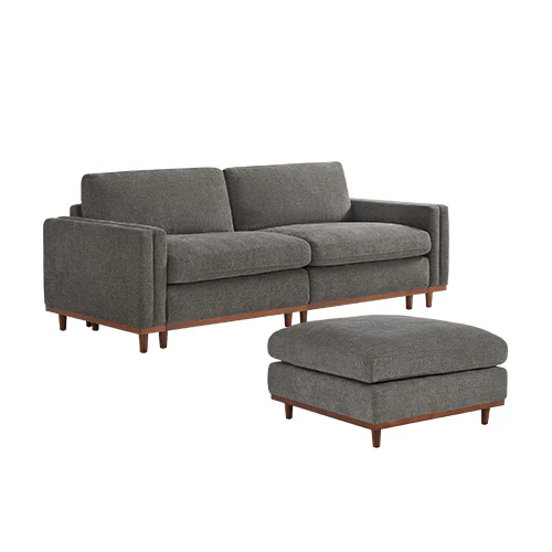 Liam 3-Piece Overstuffed Feather Wood Base Sectional Sofa - Image 52