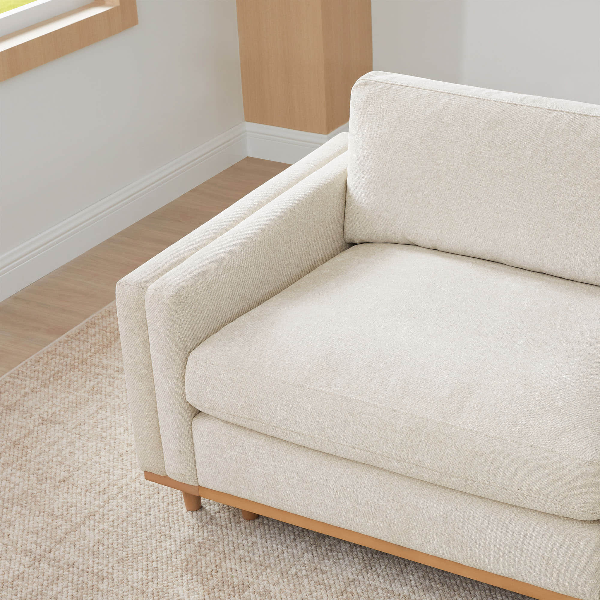 Liam 3-Piece Overstuffed Feather Wood Base Sectional Sofa - Image 9