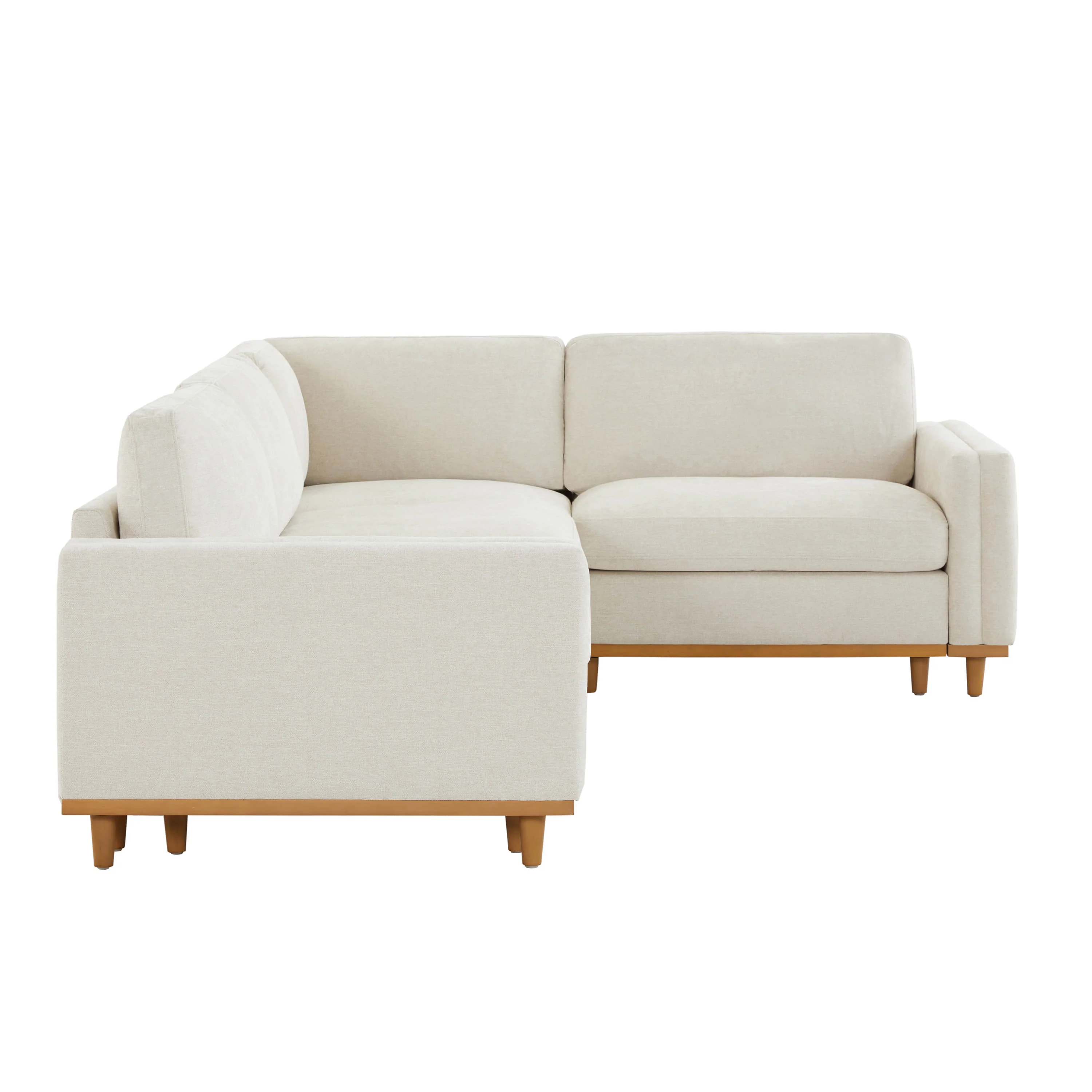 Liam 4-Piece Overstuffed Feather Wood Base Sectional Sofa - Image 38