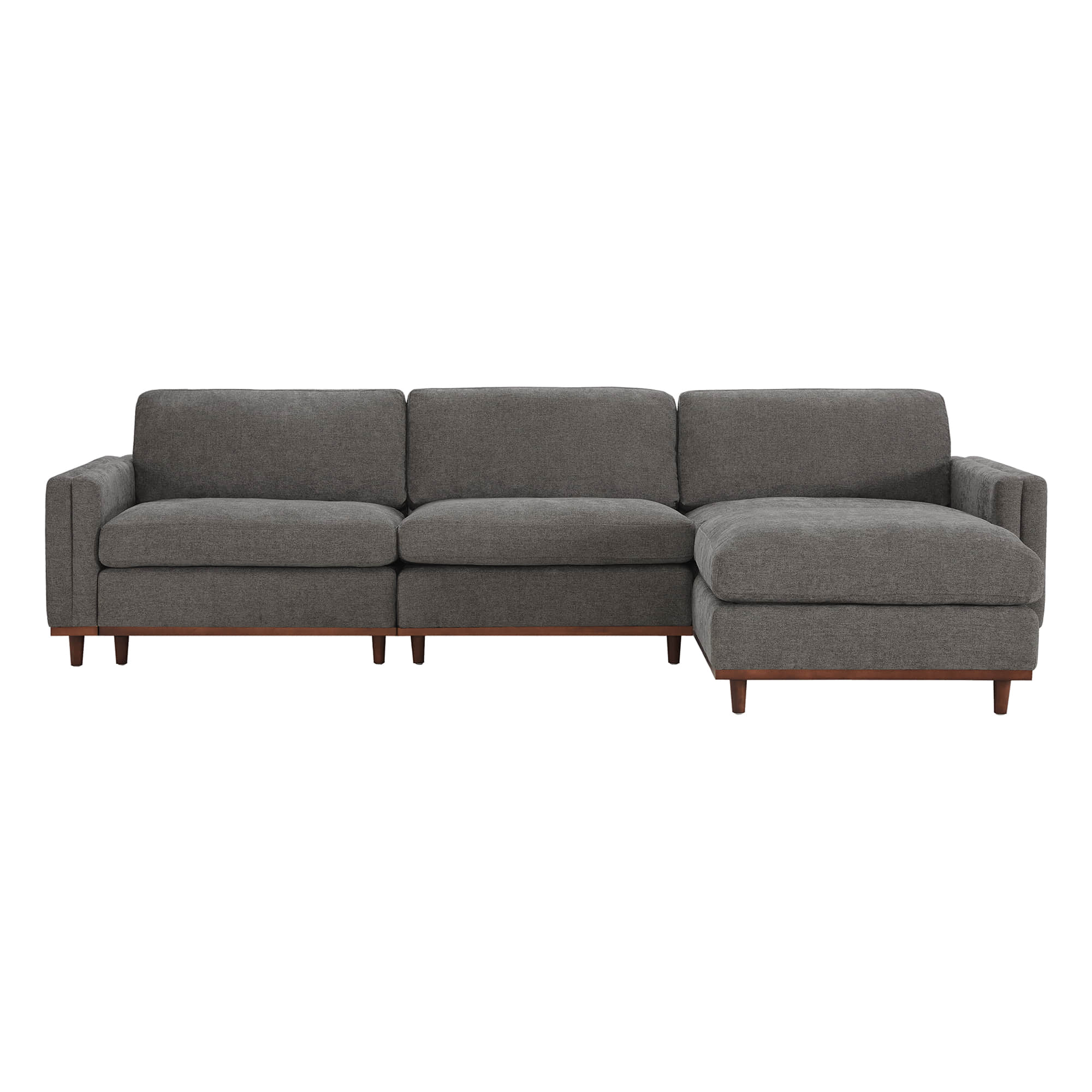 Liam 4-Piece Overstuffed Feather Wood Base Sectional Sofa - Image 49