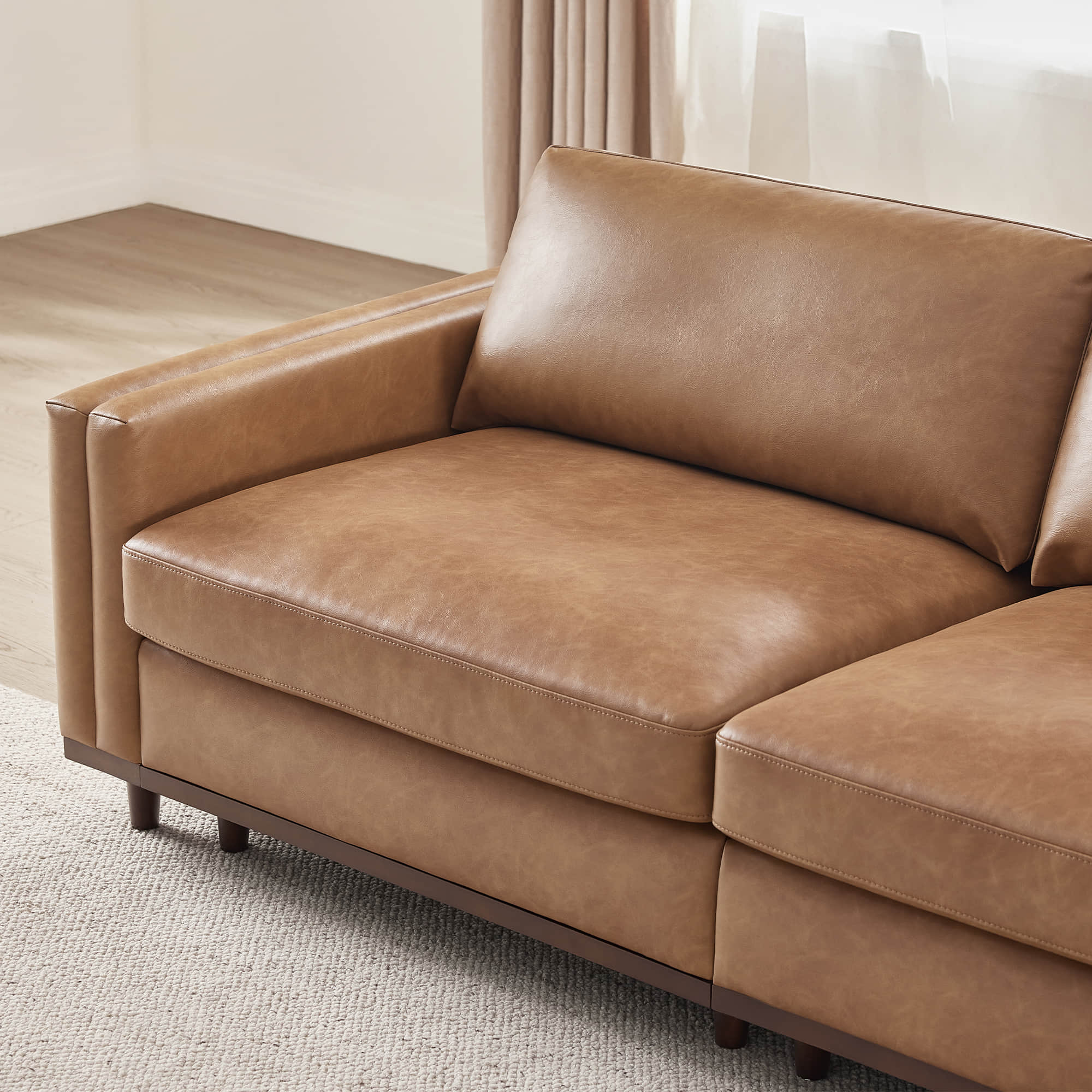 Liam 4-Piece Overstuffed Feather Wood Base Sectional Sofa - Image 83