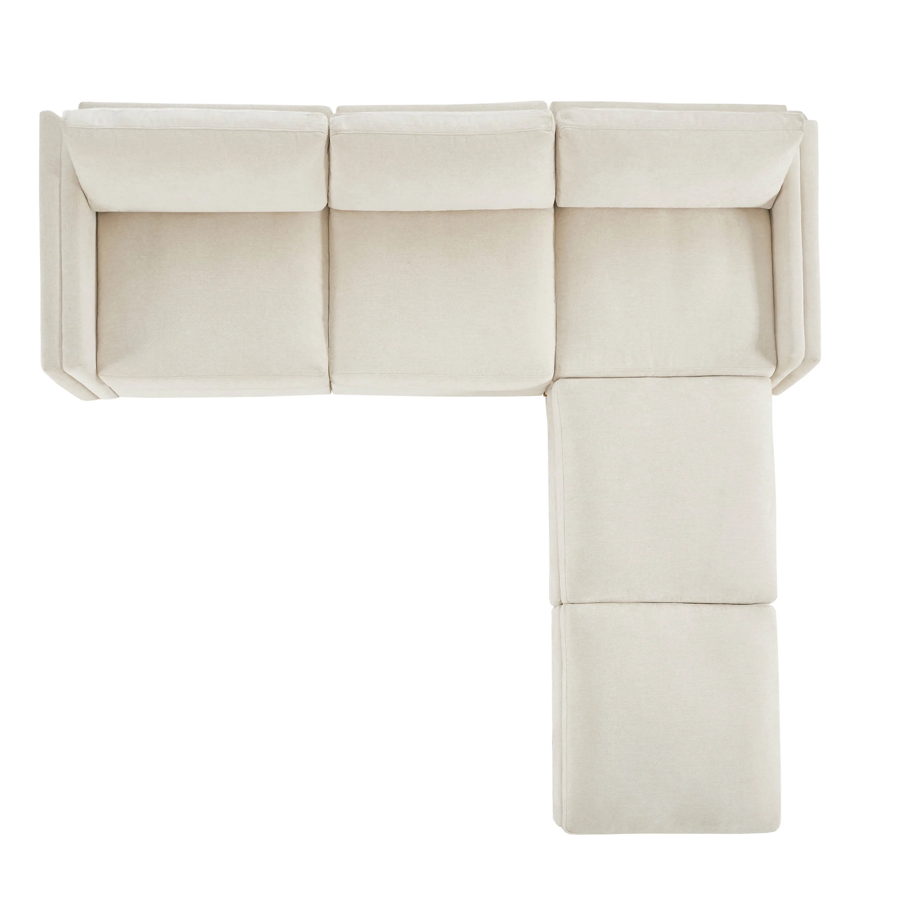 Liam 5-Piece Overstuffed Feather Wood Base Sectional Sofa - Image 14