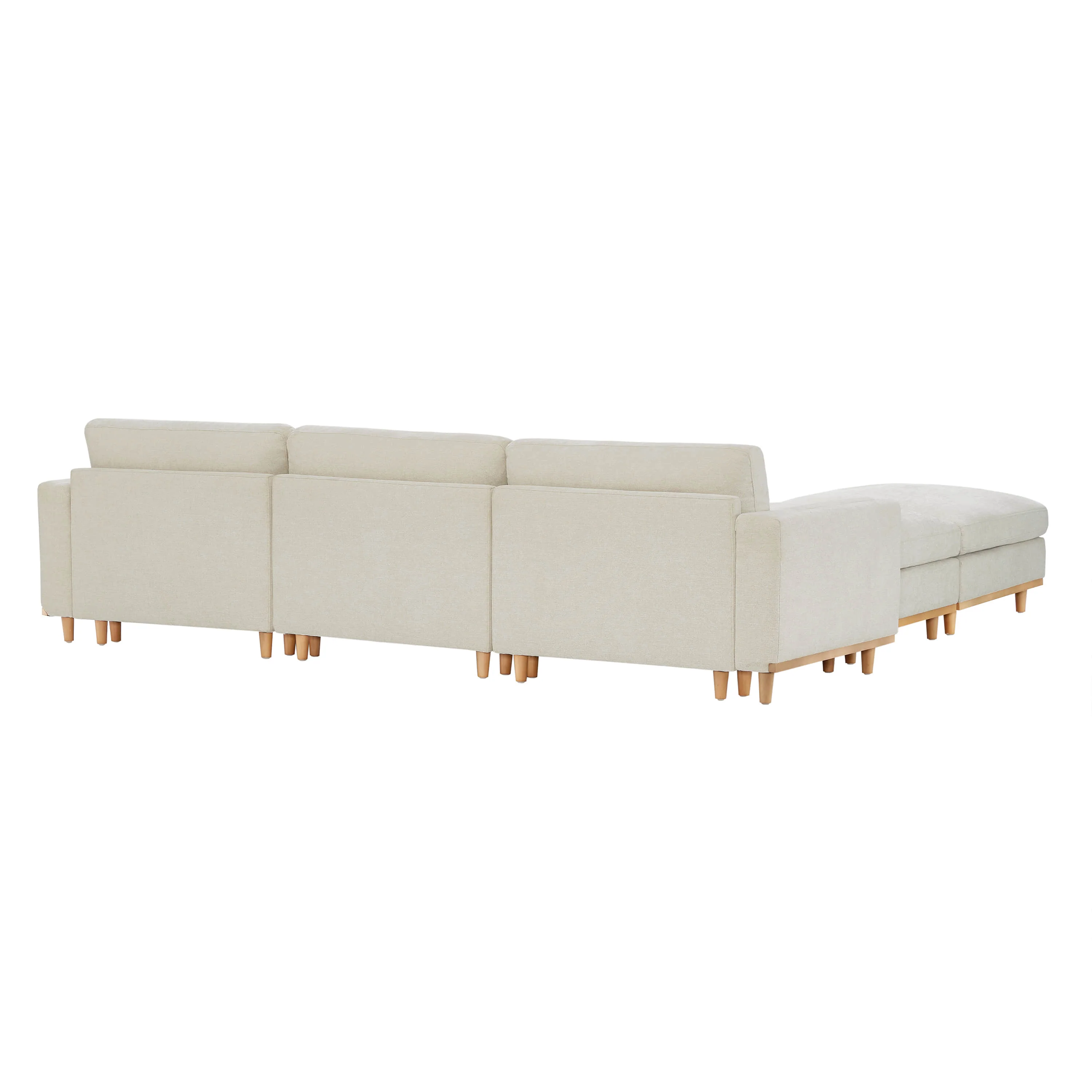 Liam 5-Piece Overstuffed Feather Wood Base Sectional Sofa - Image 15