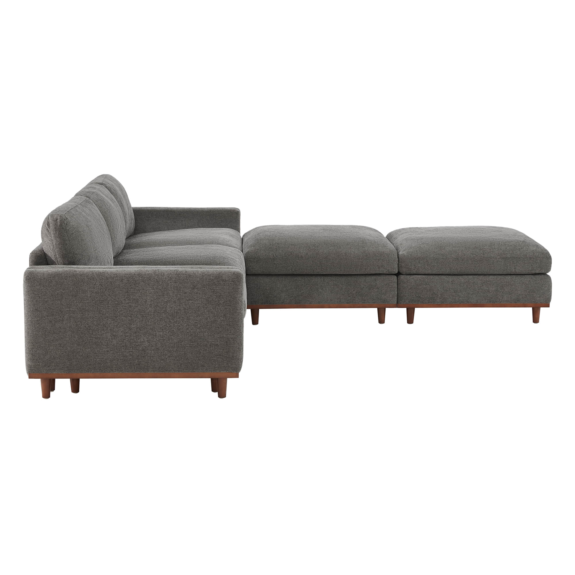 Liam 5-Piece Overstuffed Feather Wood Base Sectional Sofa - Image 48