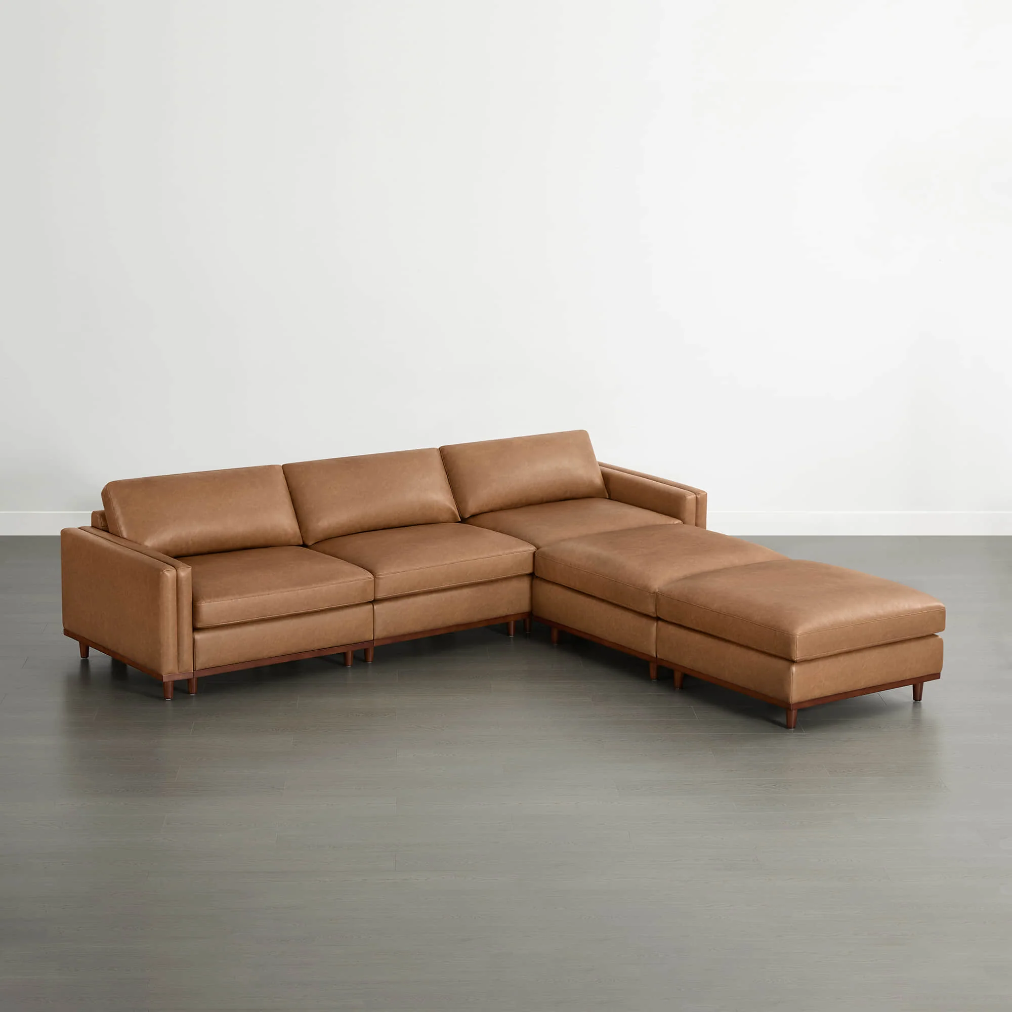 Liam 5-Piece Overstuffed Feather Wood Base Sectional Sofa - Image 73