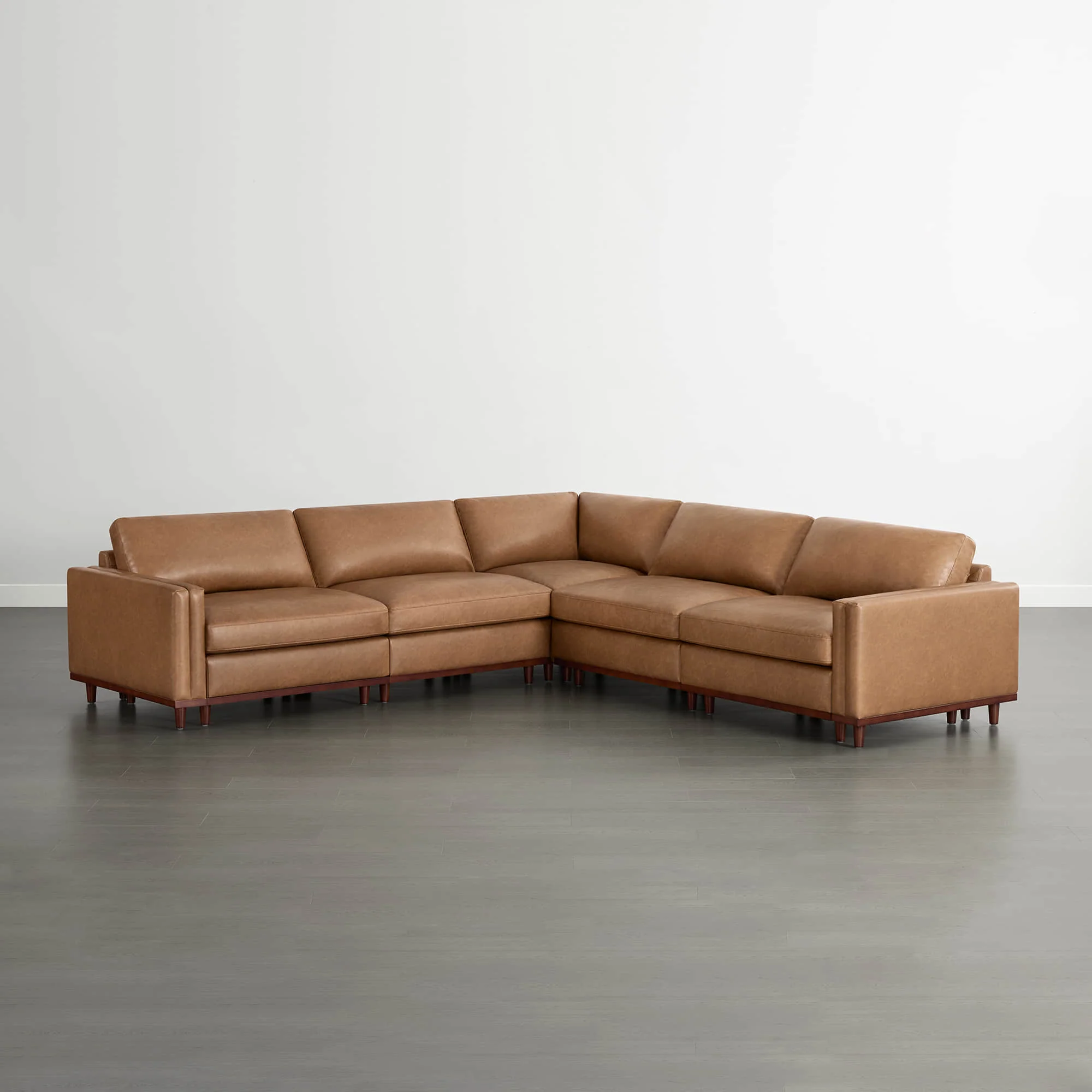 Liam 5-Piece Overstuffed Feather Wood Base Sectional Sofa - Image 77