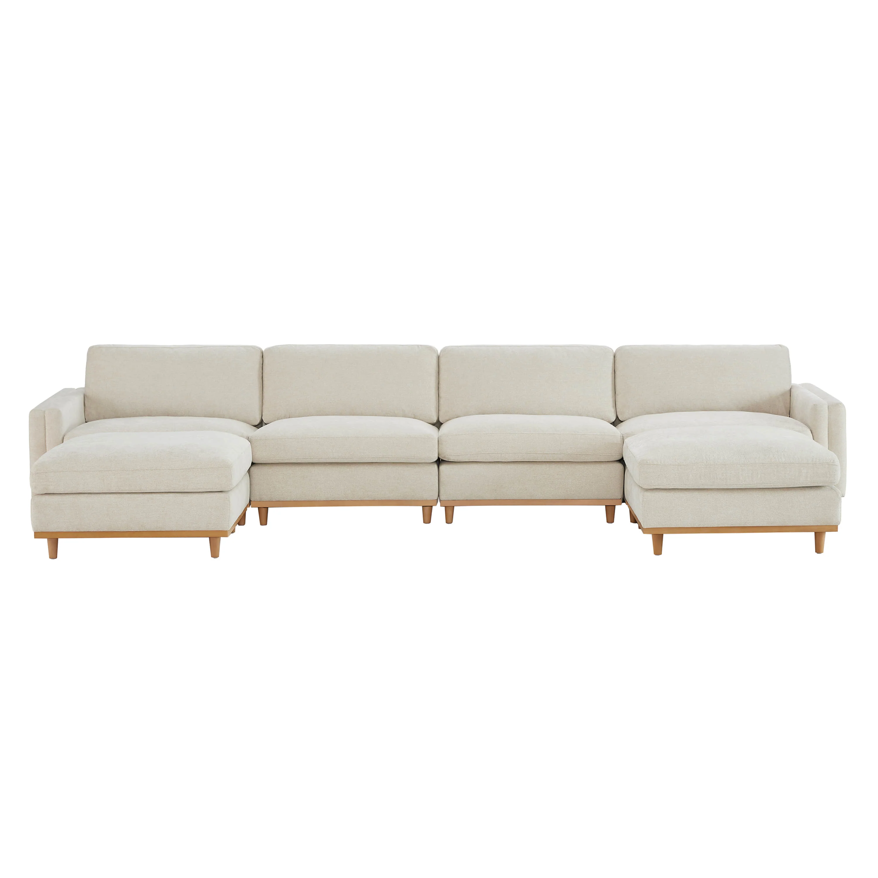Liam 6-Piece Overstuffed Feather Wood Base Sectional Sofa - Image 14