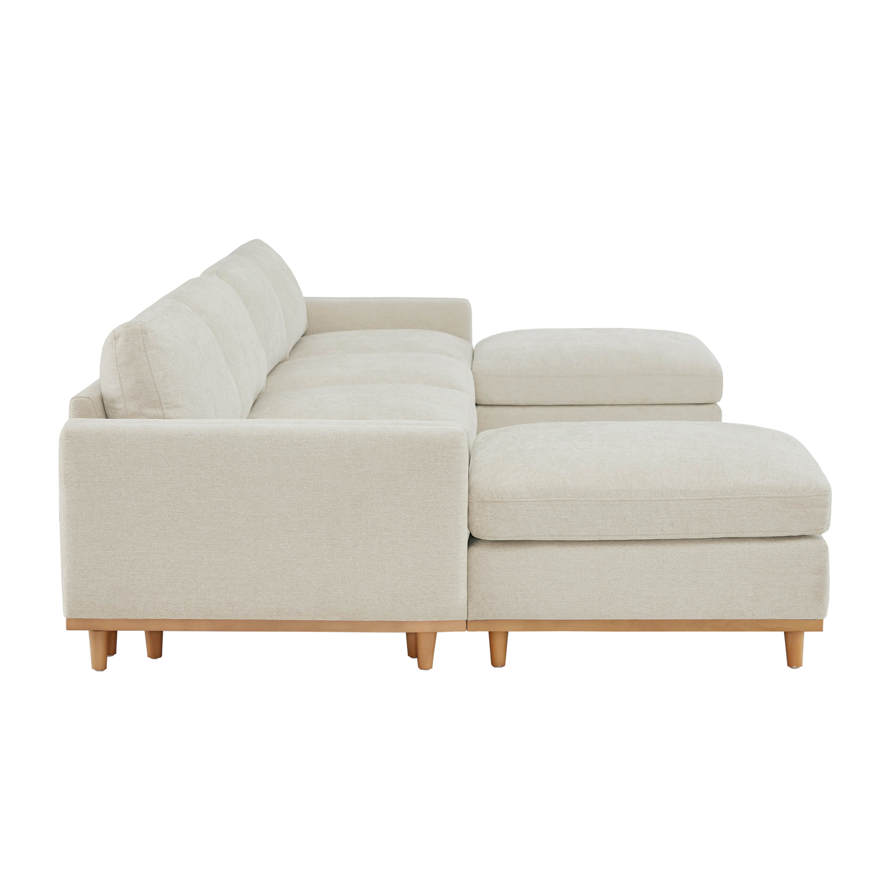 Liam 6-Piece Overstuffed Feather Wood Base Sectional Sofa - Image 16