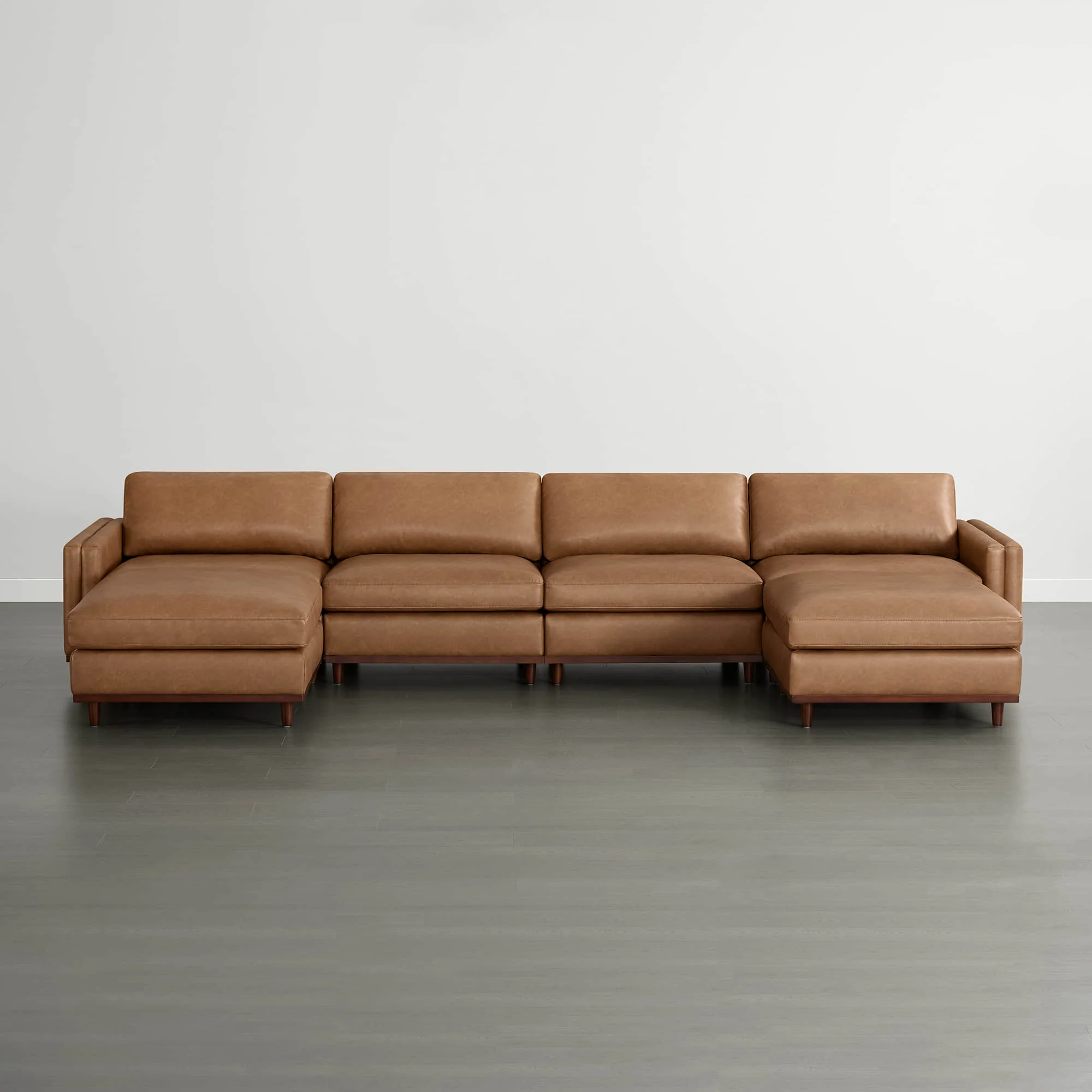 Liam 6-Piece Overstuffed Feather Wood Base Sectional Sofa - Image 62