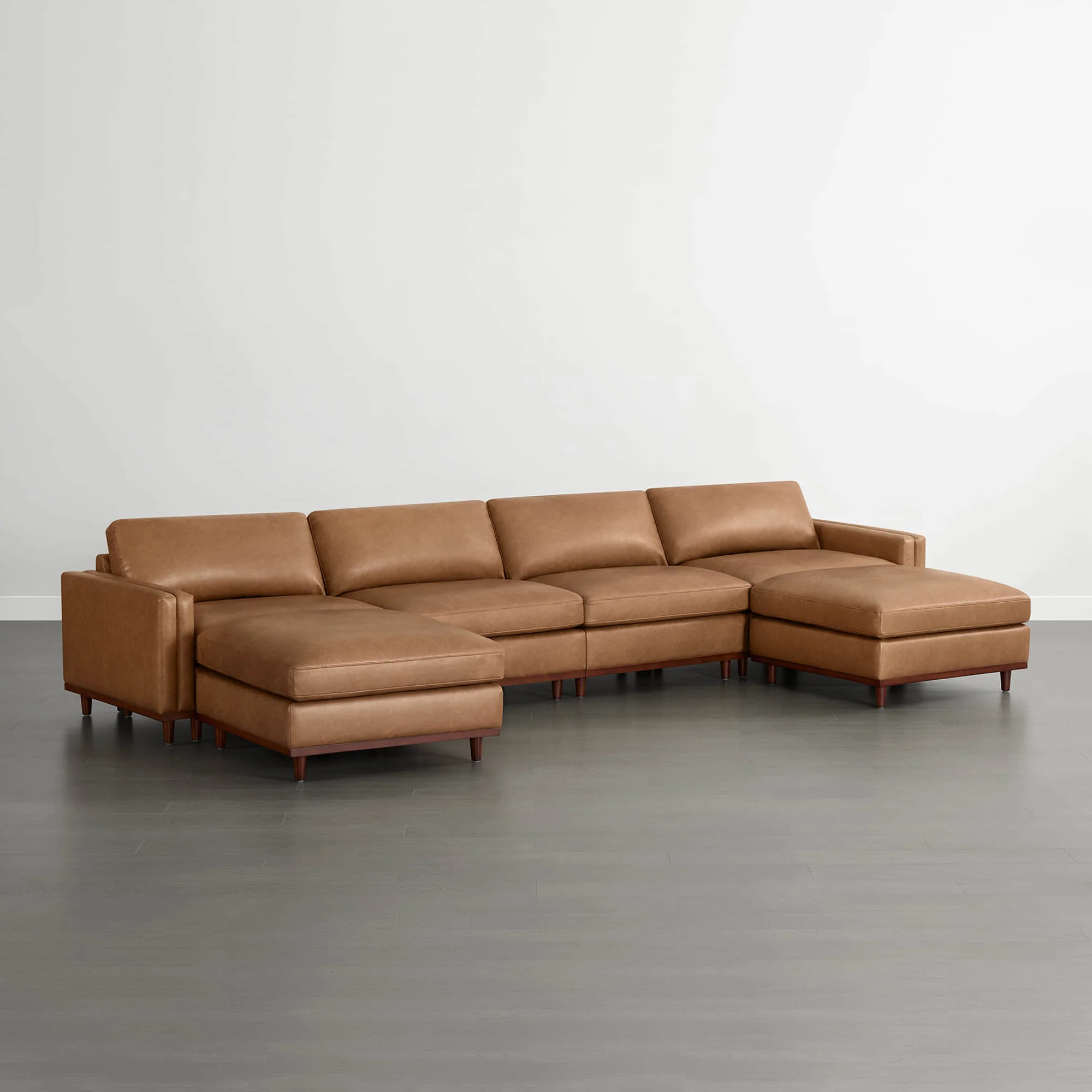Liam 6-Piece Overstuffed Feather Wood Base Sectional Sofa - Image 63