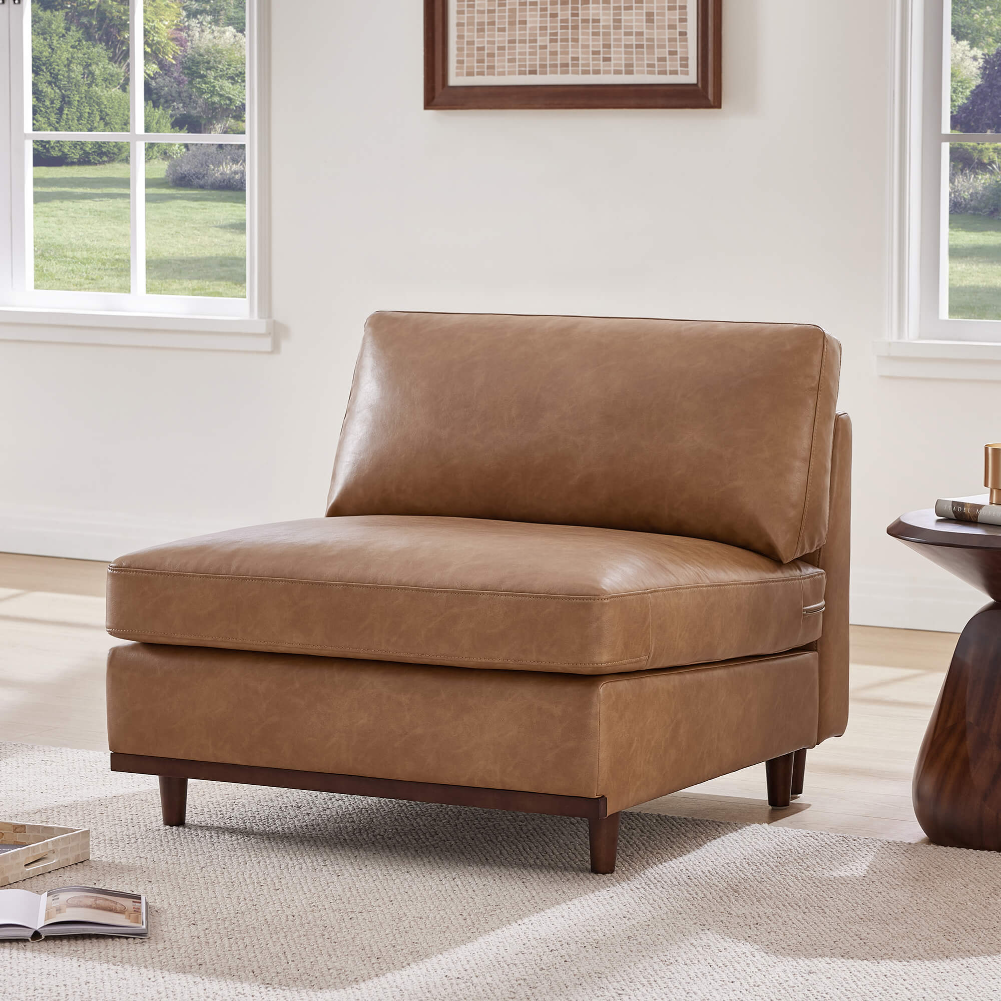 Liam Overstuffed Feather Modular Armless Seat - Image 18