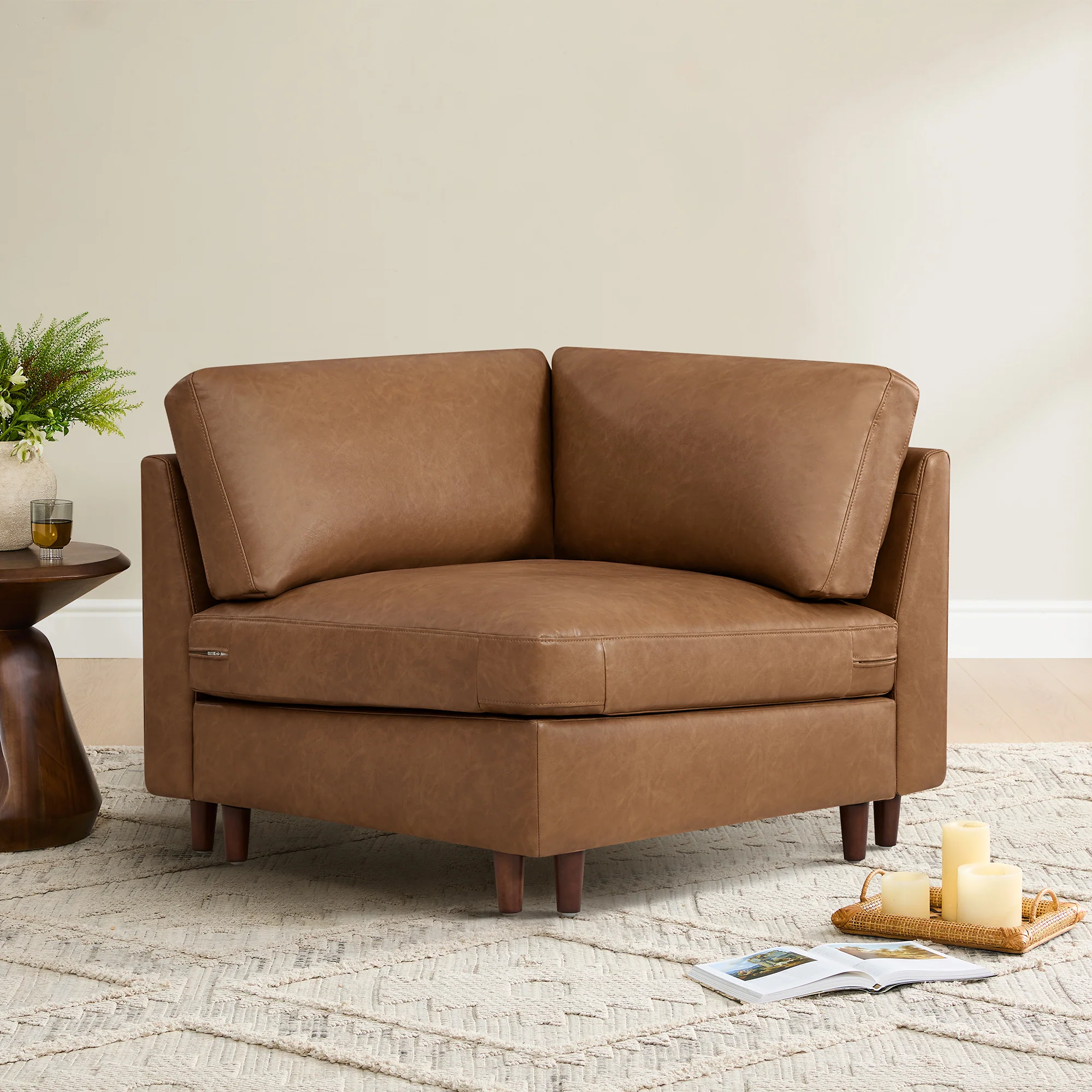 Liam Overstuffed Feather Modular Corner Seat - Image 3