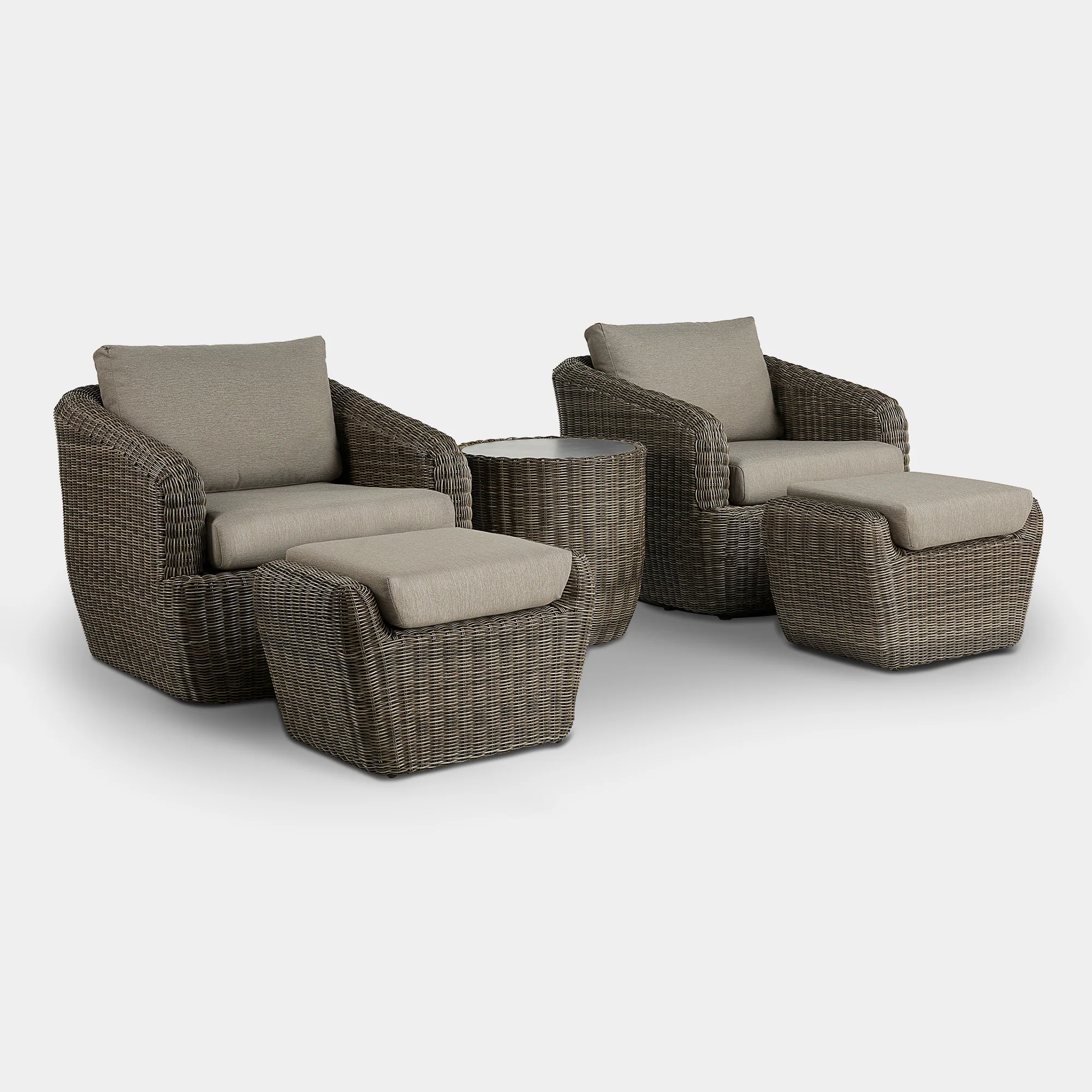 Liana Wicker Outdoor 5-Piece Patio Set - Image 3