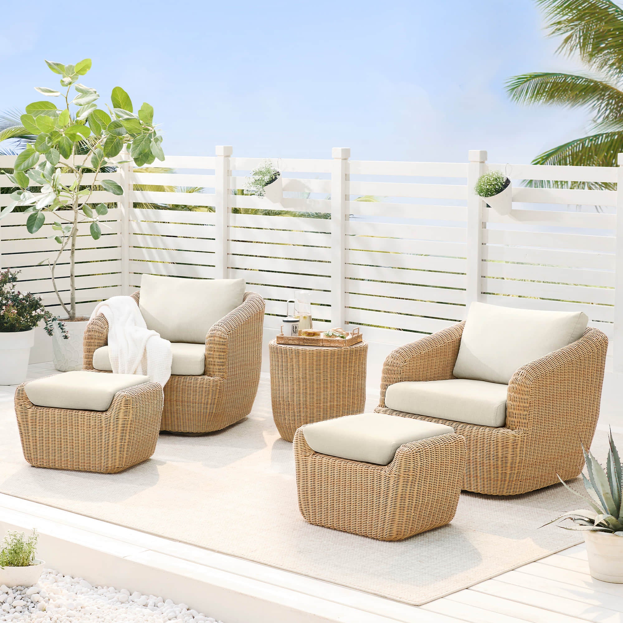 Liana Wicker Outdoor 5-Piece Patio Set - Image 34