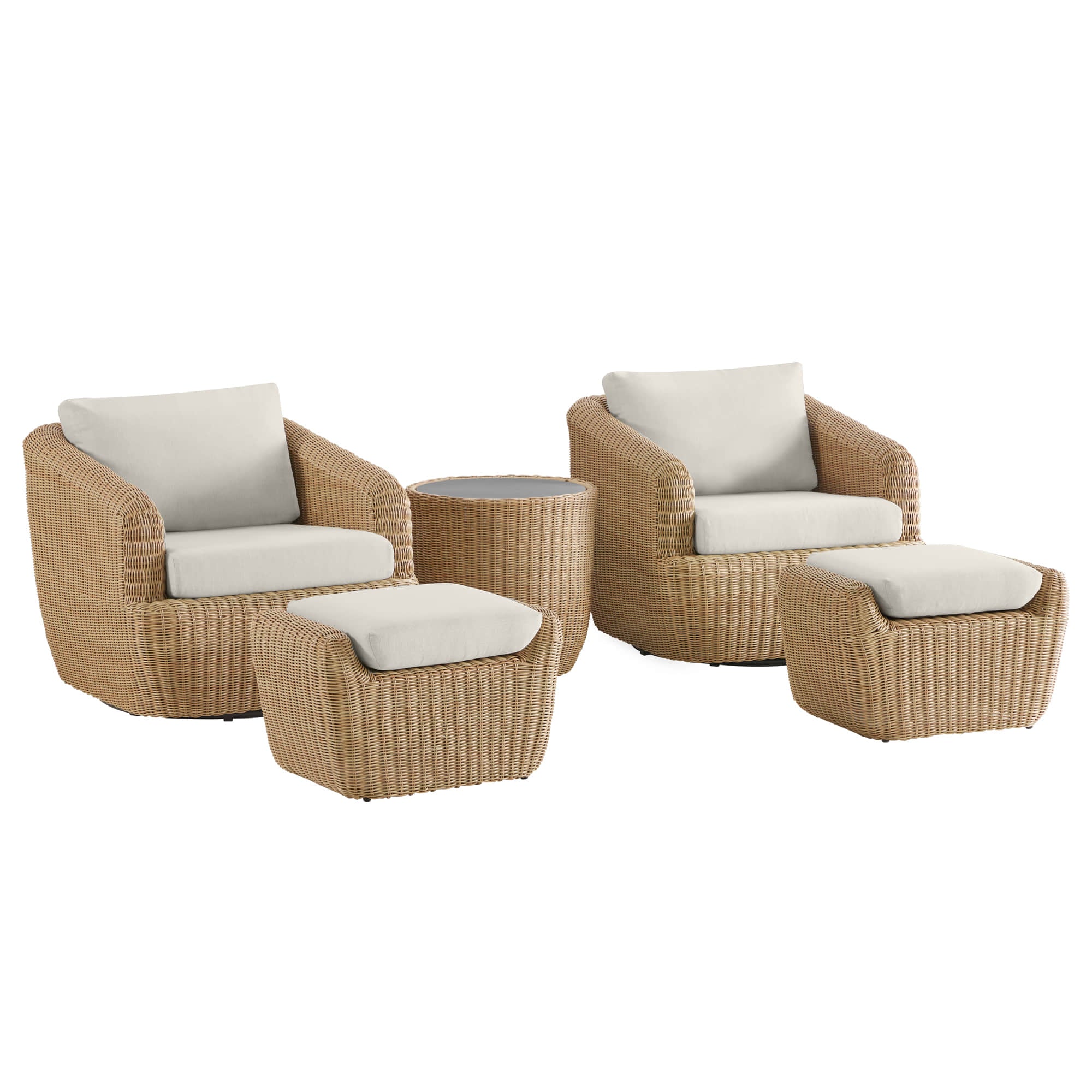 Liana Wicker Outdoor 5-Piece Patio Set - Image 36