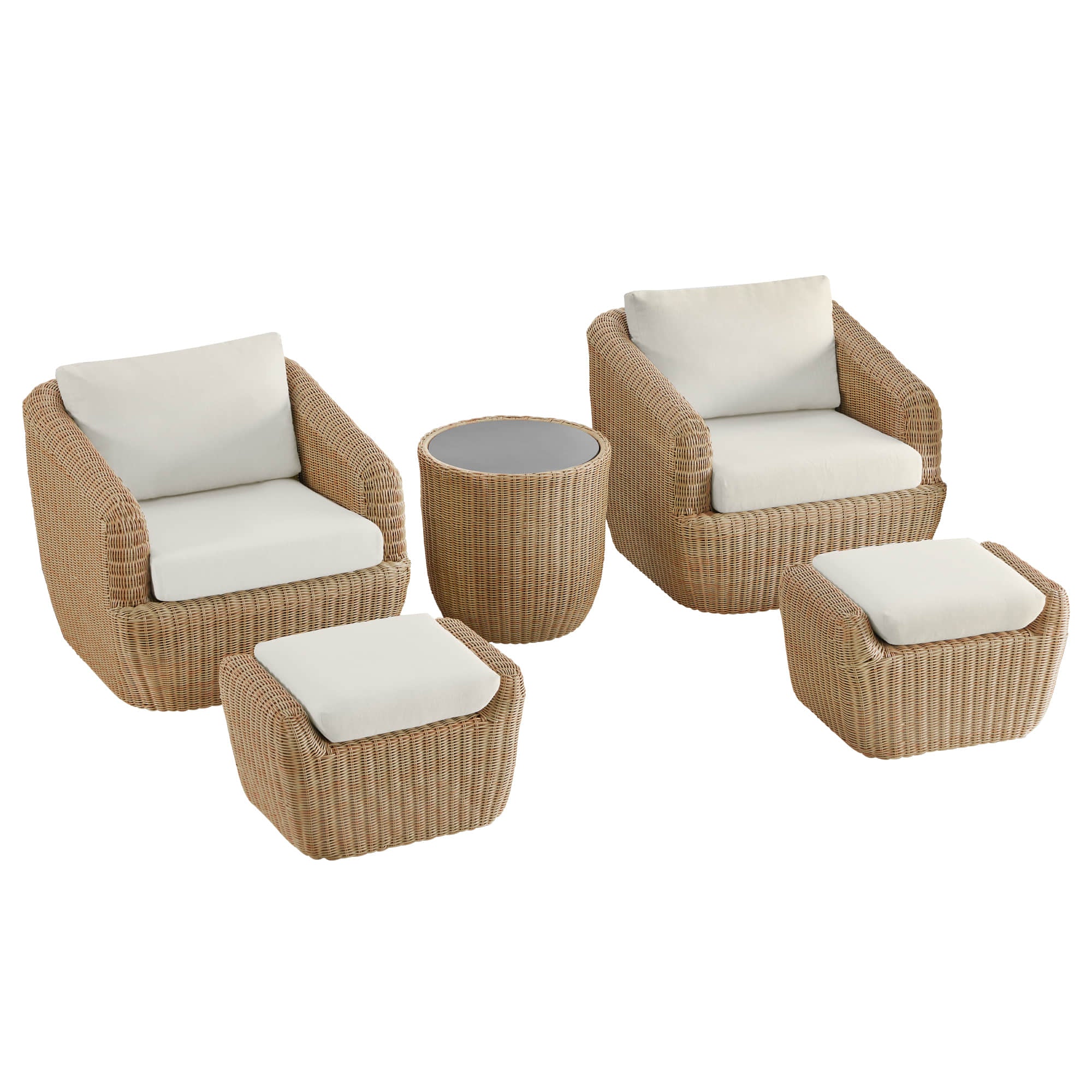 Liana Wicker Outdoor 5-Piece Patio Set - Image 37
