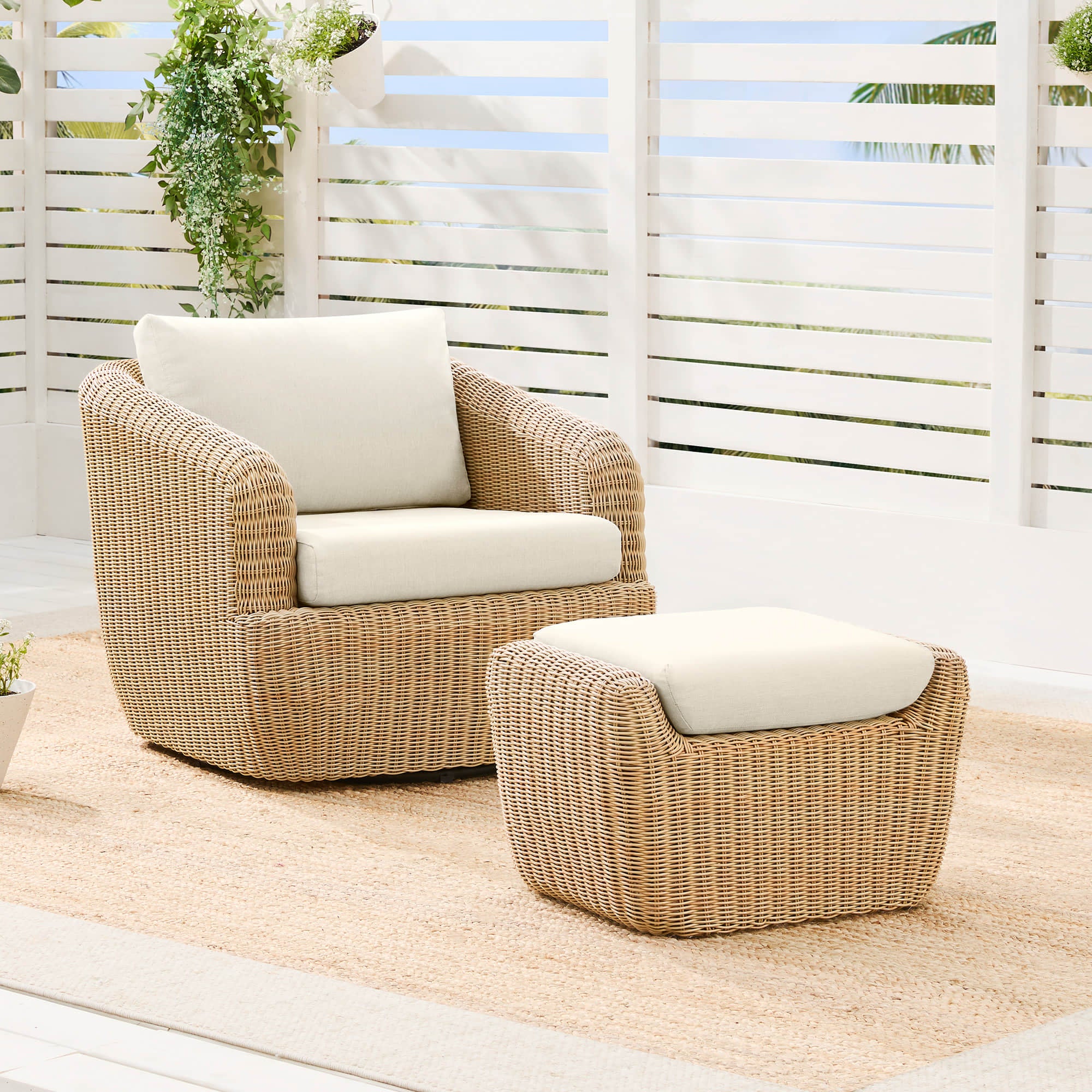 Liana Wicker Outdoor  5 Seats Sofa Set - Image 19