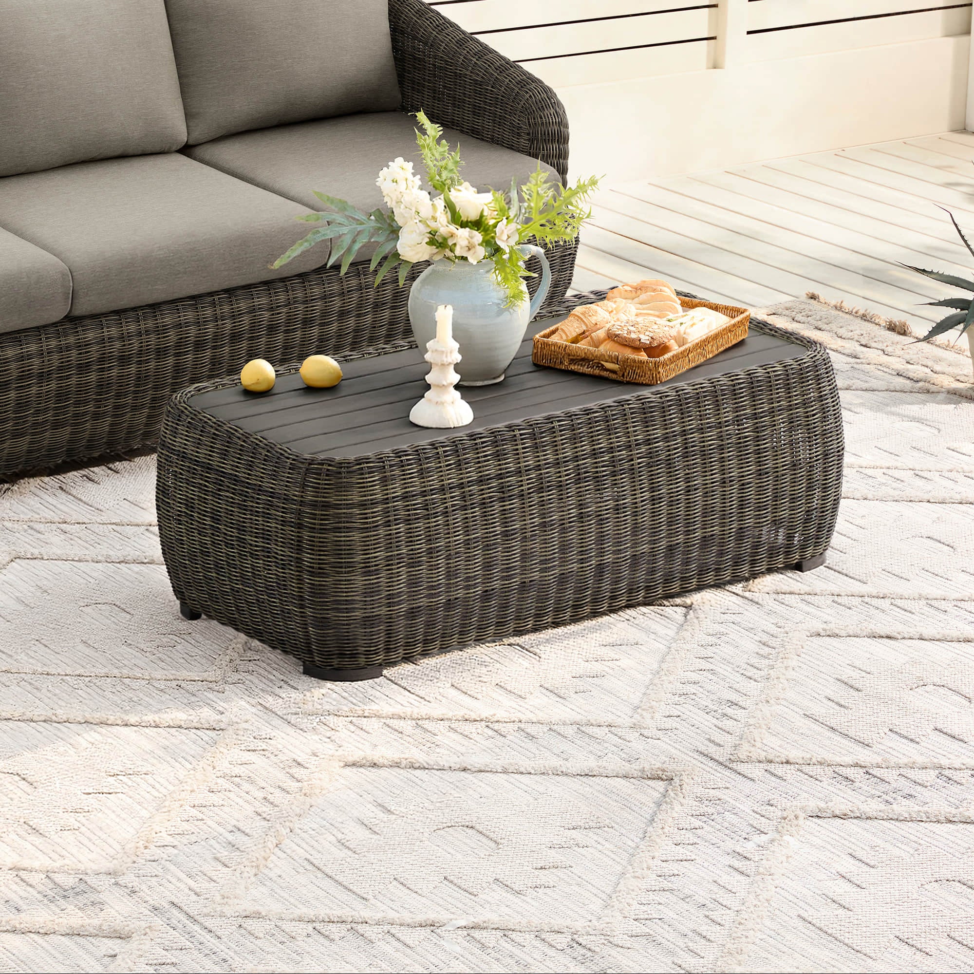 Liana Wicker Outdoor  5 Seats Sofa Set - Image 31