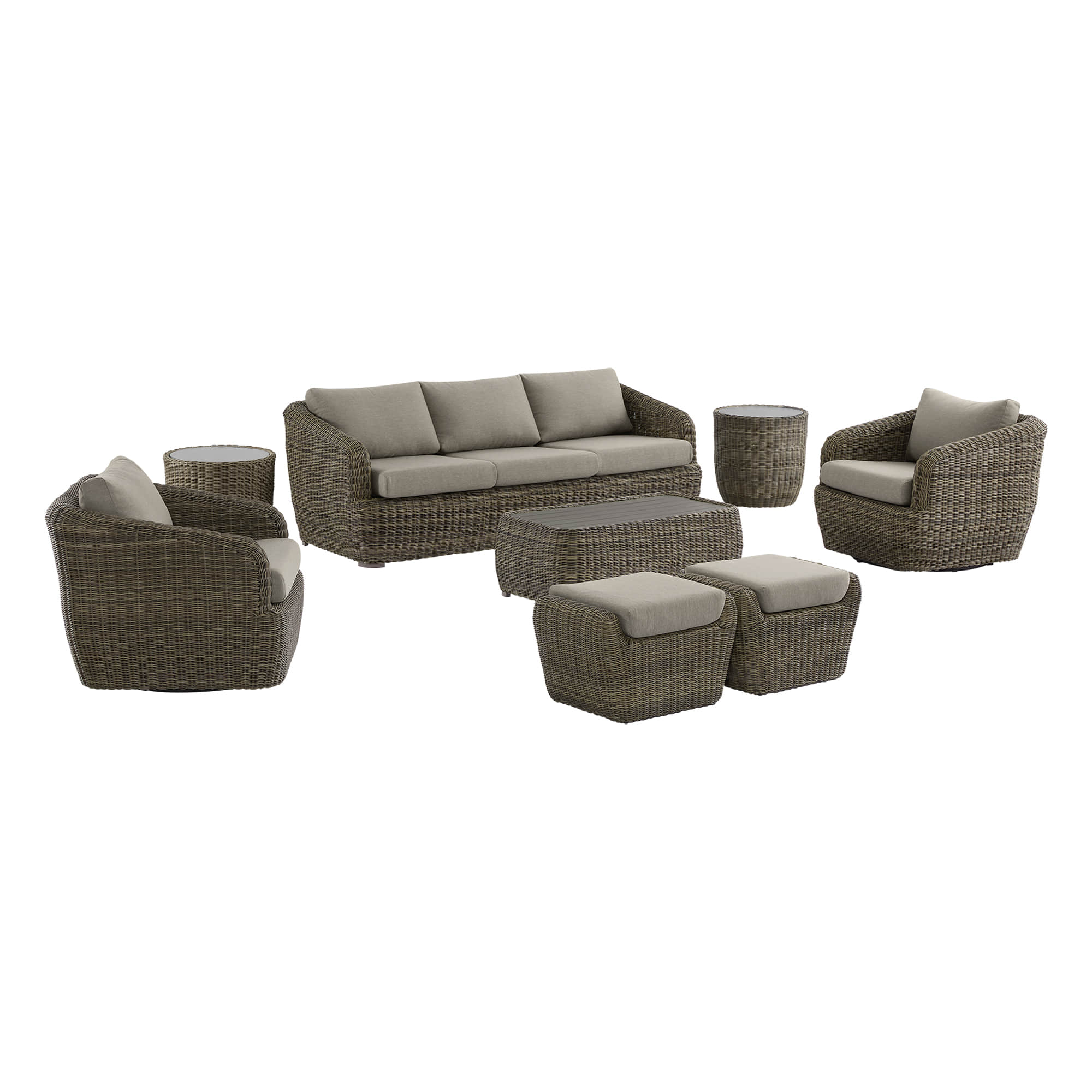 Liana Wicker Outdoor  5 Seats Sofa Set - Image 37