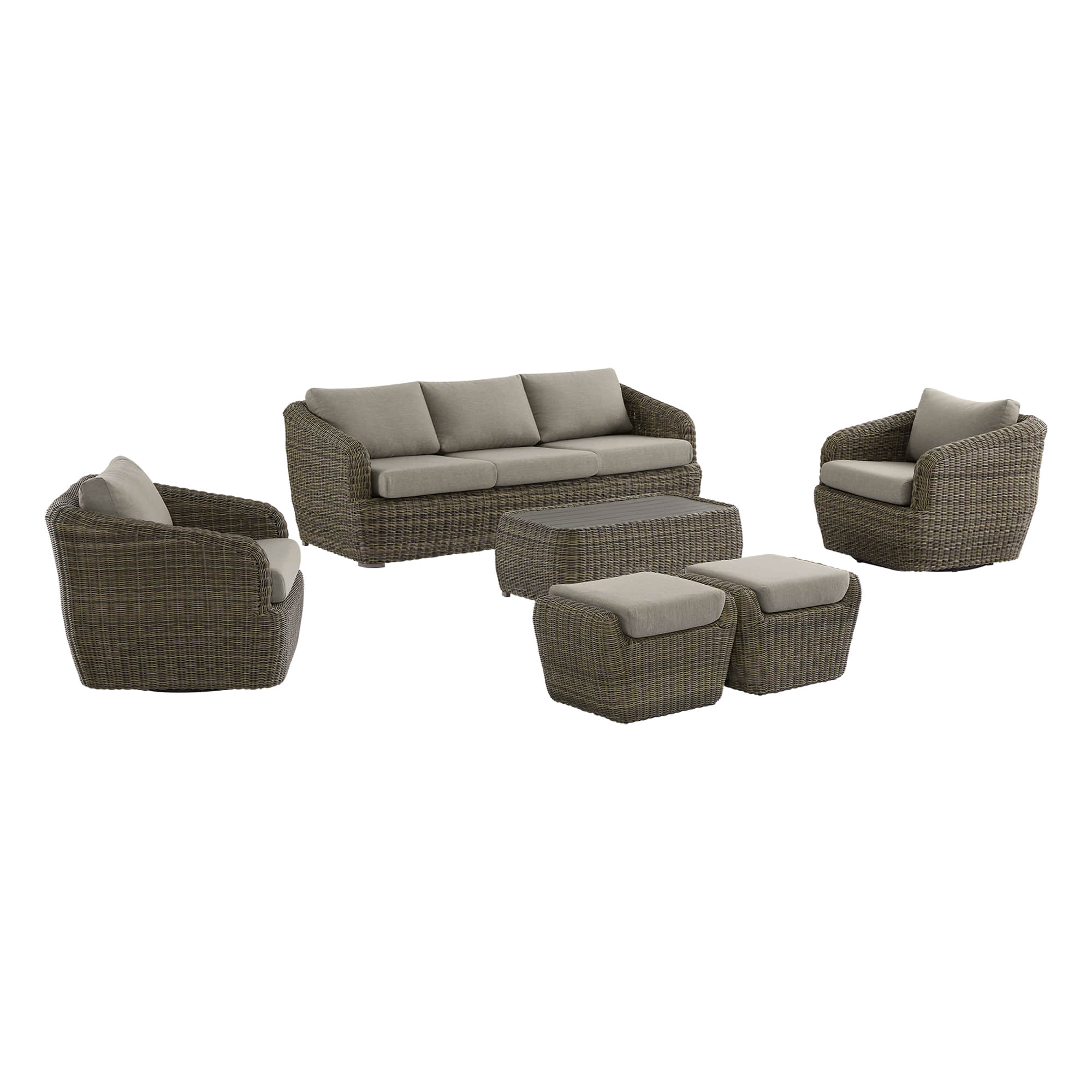 Liana Wicker Outdoor  5 Seats Sofa Set - Image 39