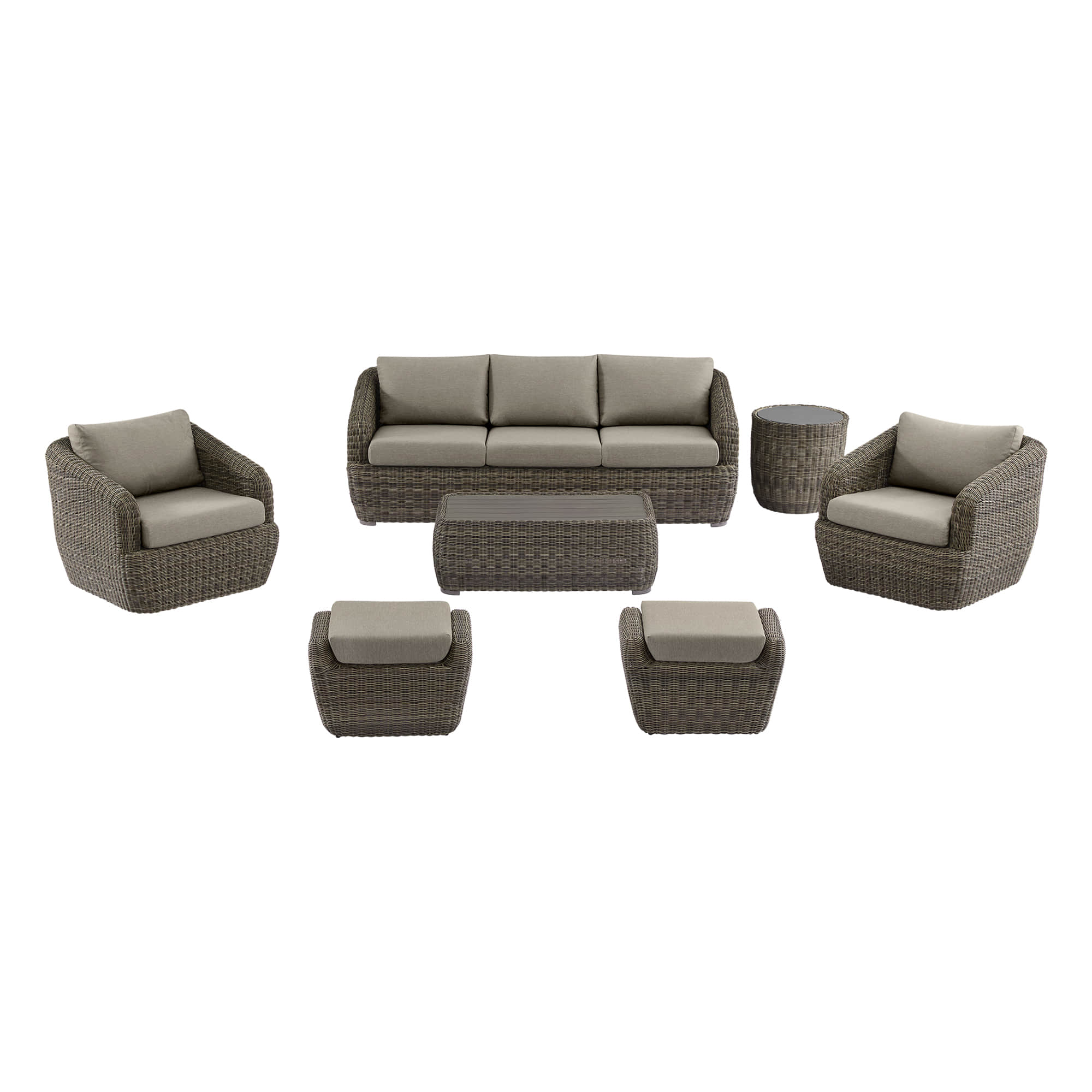 Liana Wicker Outdoor  5 Seats Sofa Set - Image 41