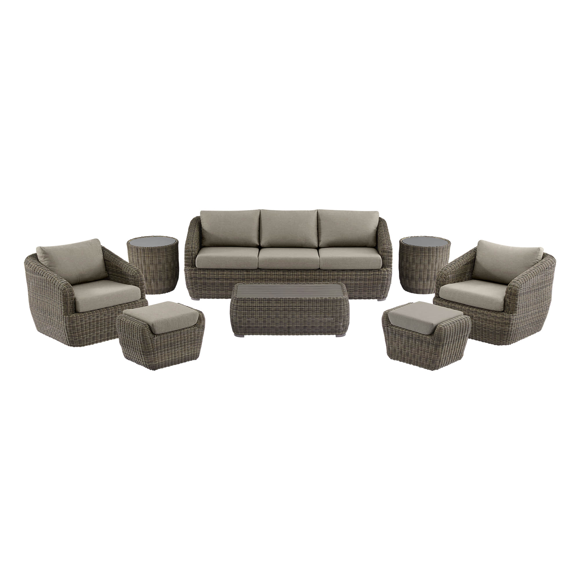 Liana Wicker Outdoor  5 Seats Sofa Set - Image 43