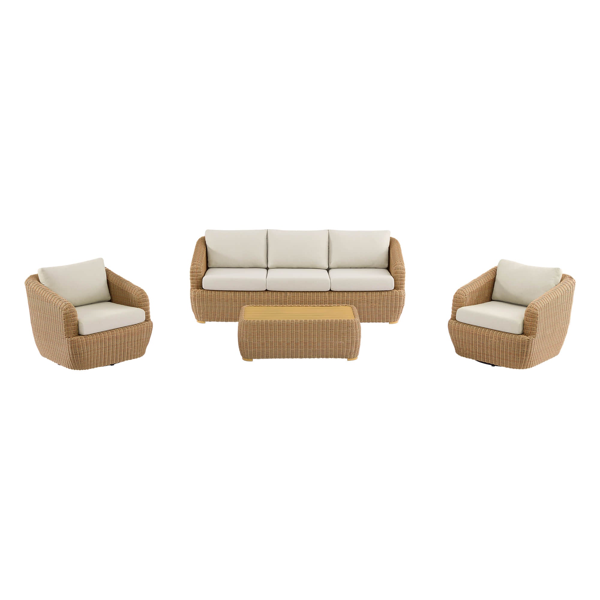 Liana Wicker Outdoor  5 Seats Sofa Set - Image 63