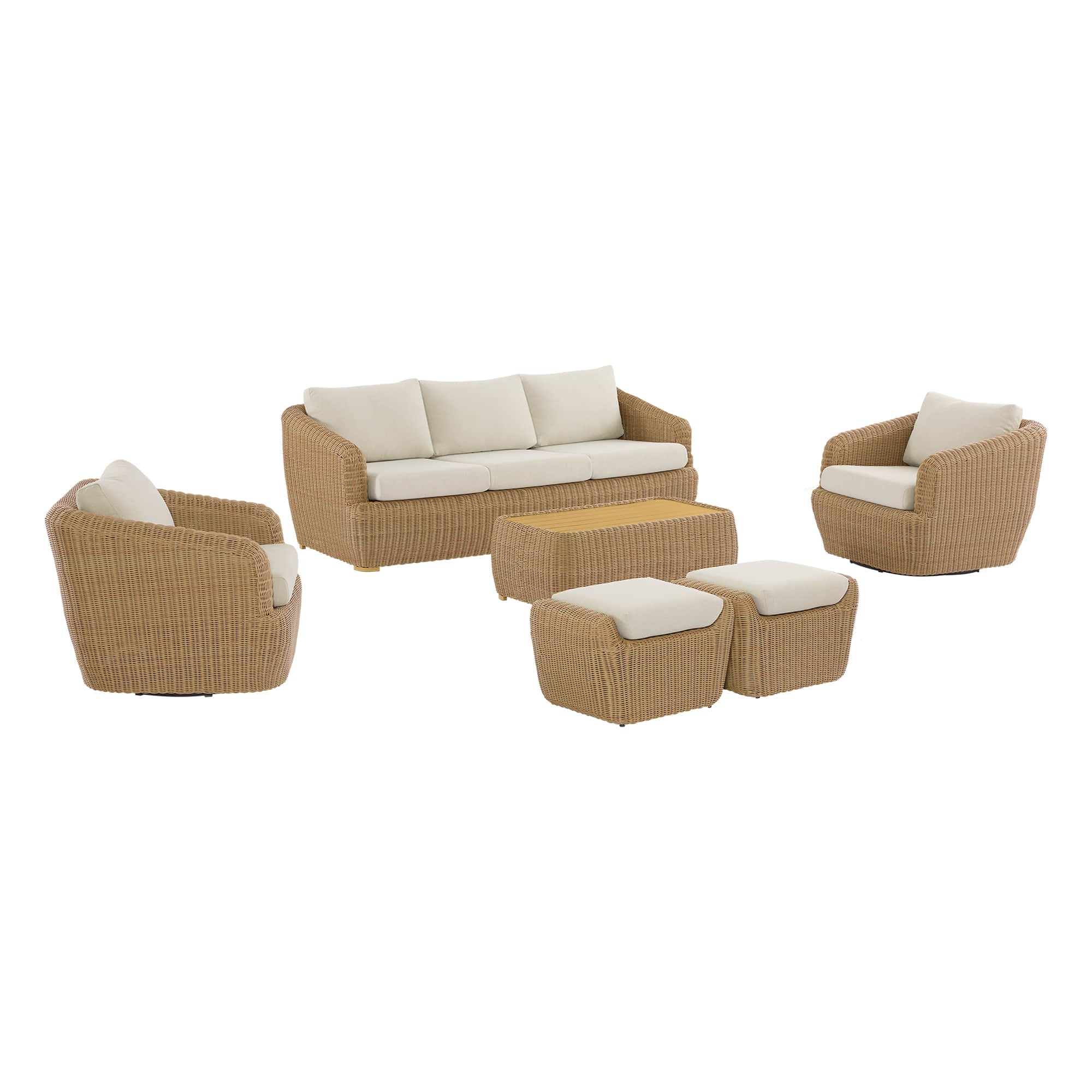 Liana Wicker Outdoor  5 Seats Sofa Set - Image 66