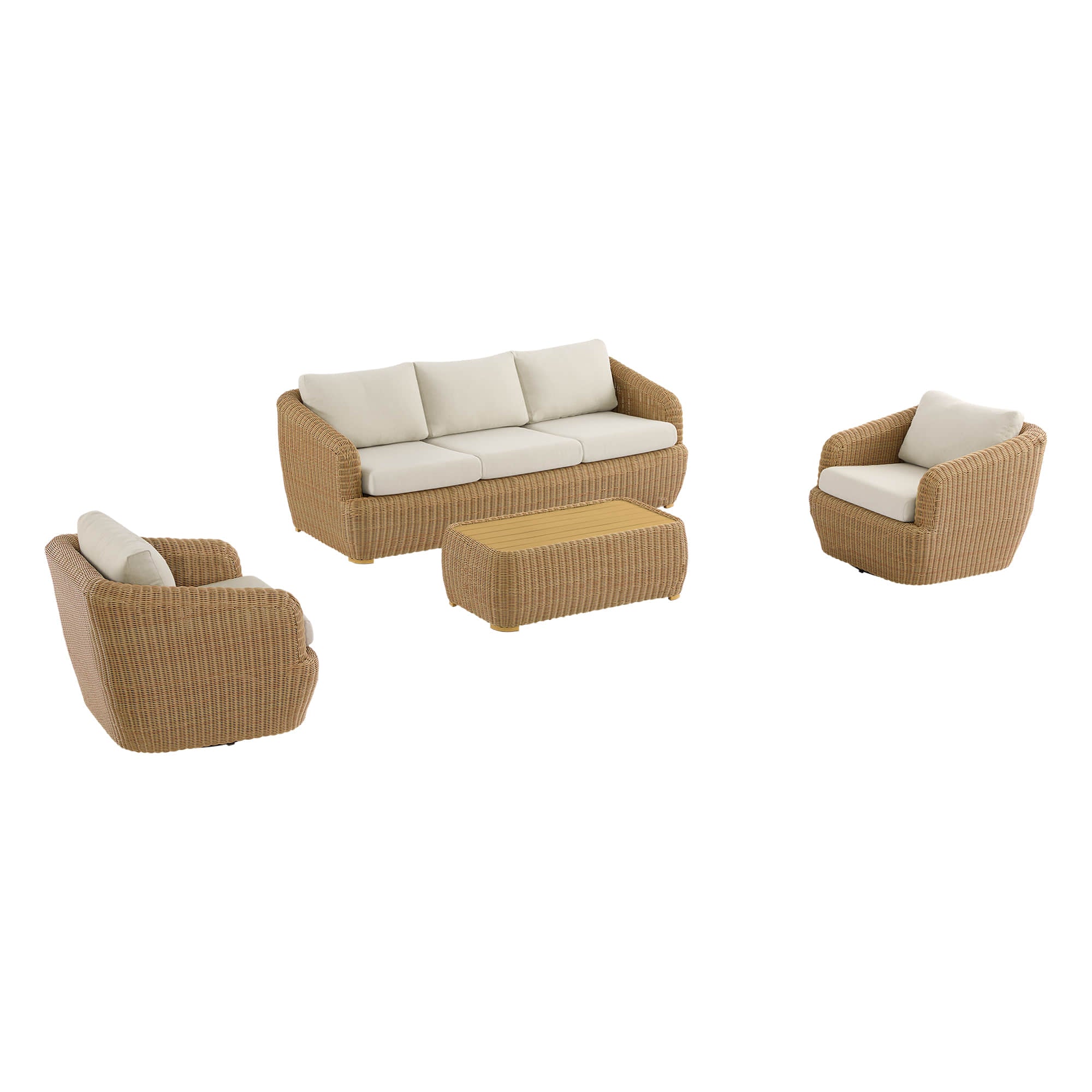Liana Wicker Outdoor  5 Seats Sofa Set - Image 67