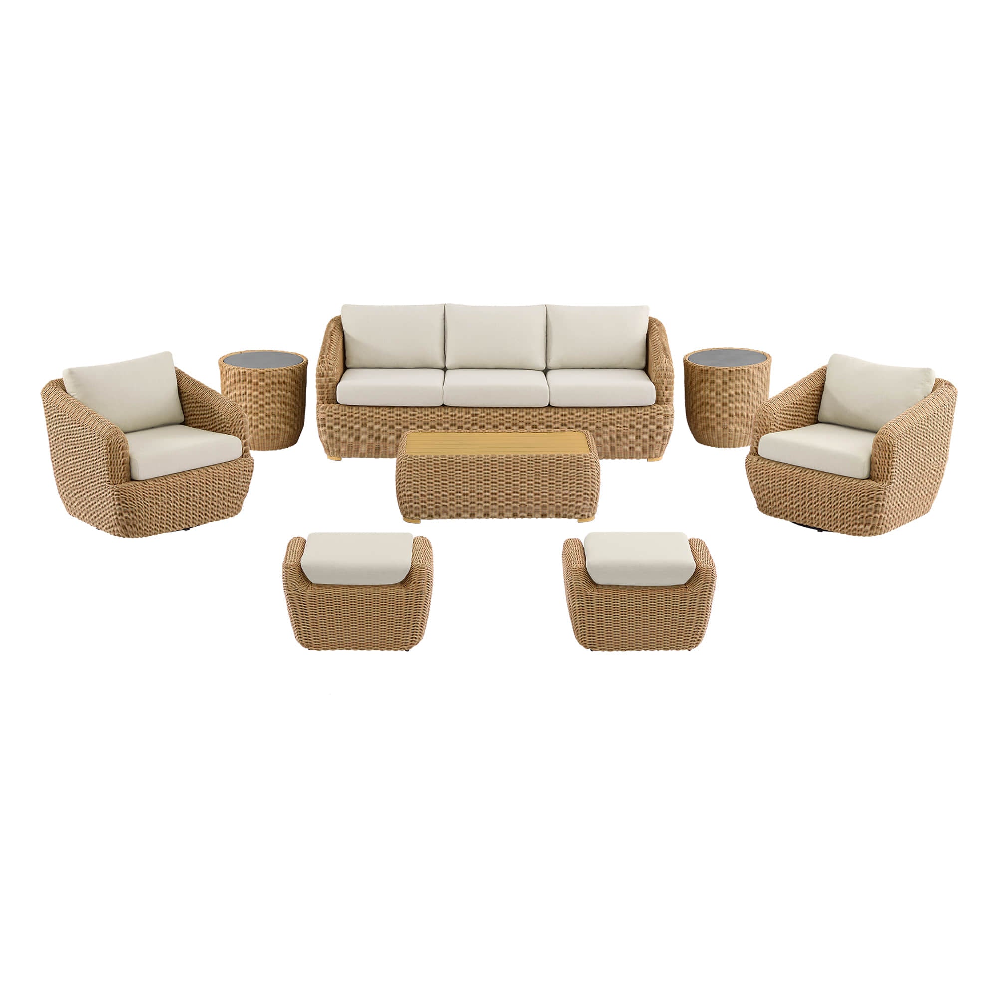 Liana Wicker Outdoor  5 Seats Sofa Set - Image 68