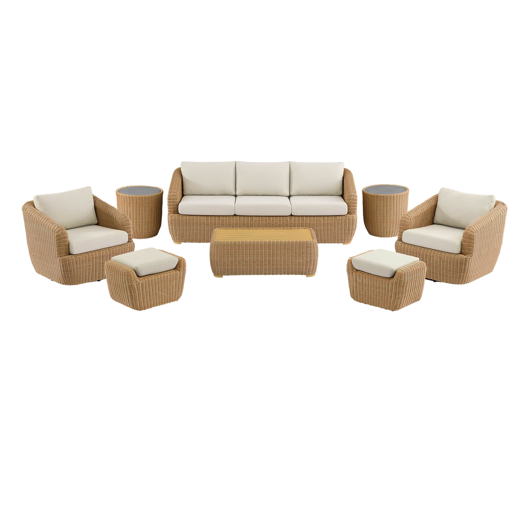 Liana Wicker Outdoor  5 Seats Sofa Set - Image 69