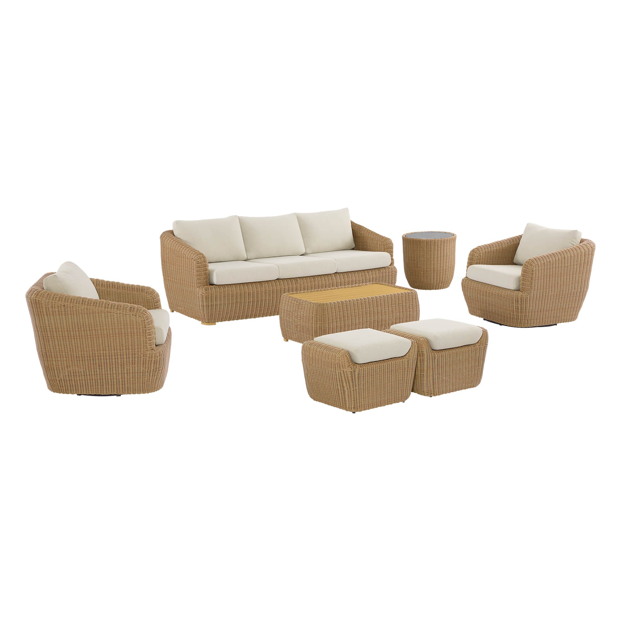 Liana Wicker Outdoor  5 Seats Sofa Set - Image 72