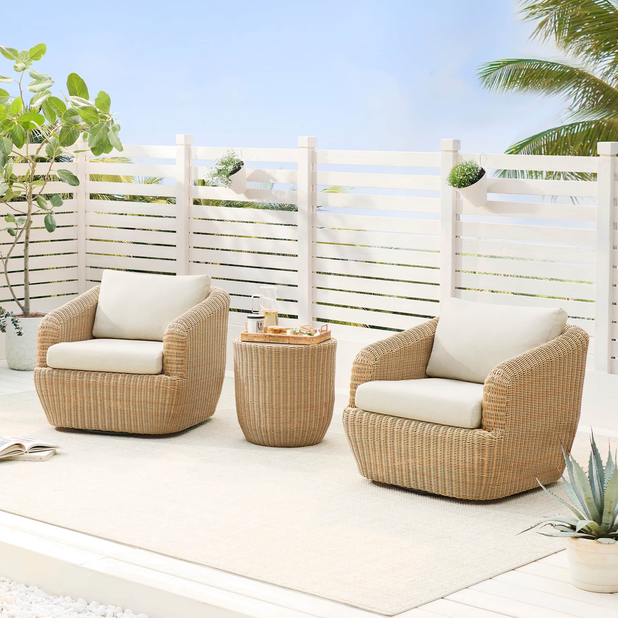 Liana Wicker Outdoor Bistro Set - Image 21