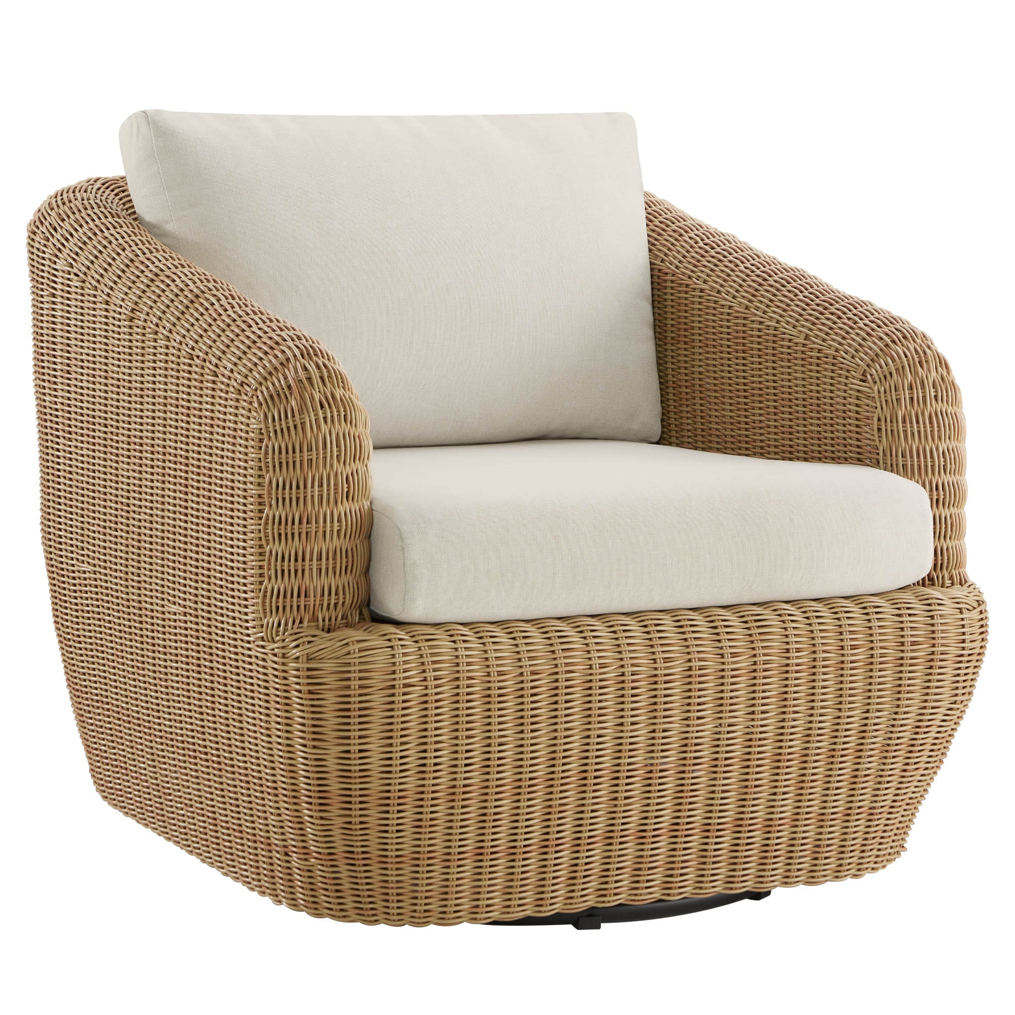 Liana Wicker Outdoor Swivel Accent Chair - Image 20